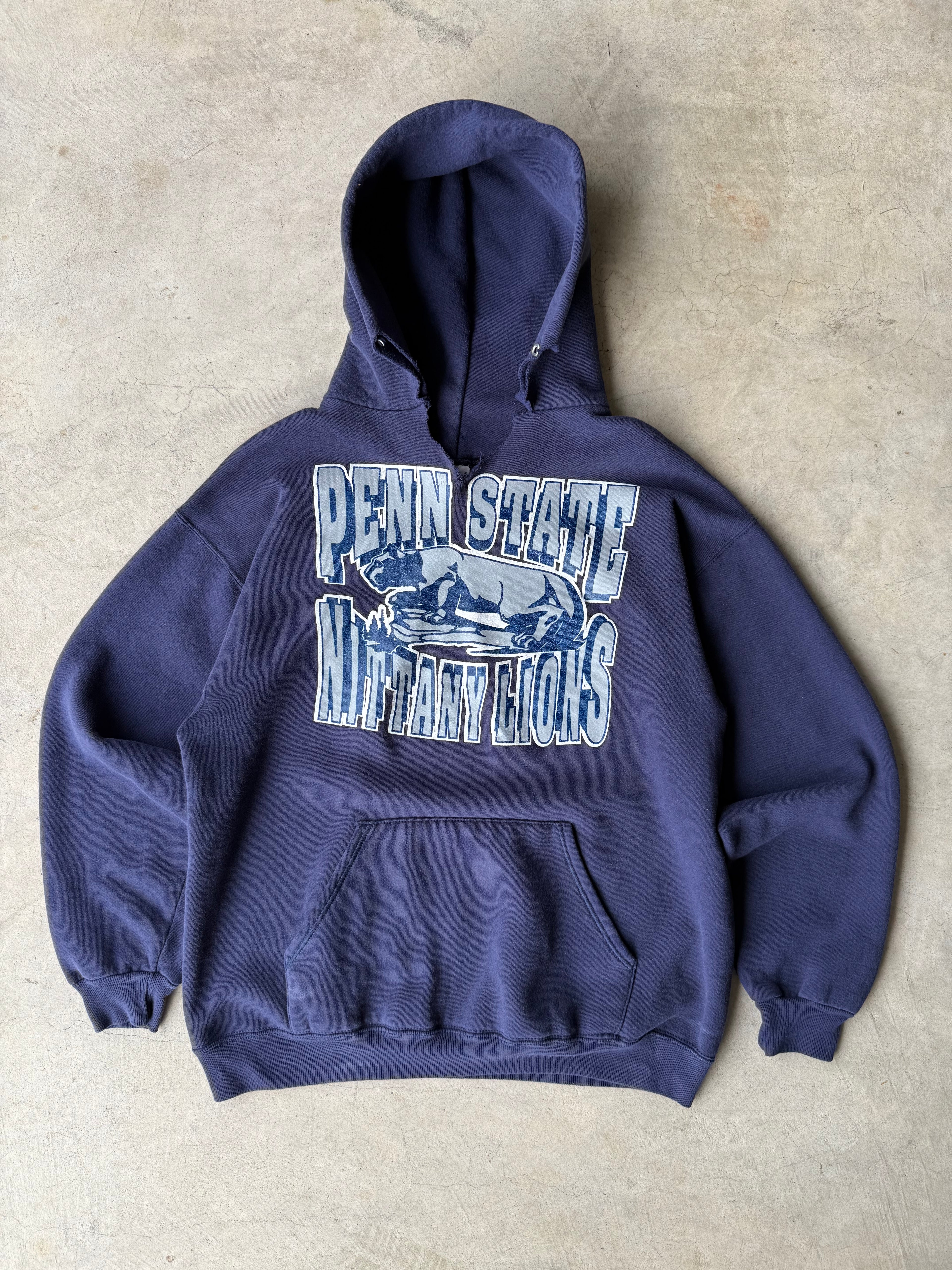 Vintage Navy Blue Penn State Hoodie - XL