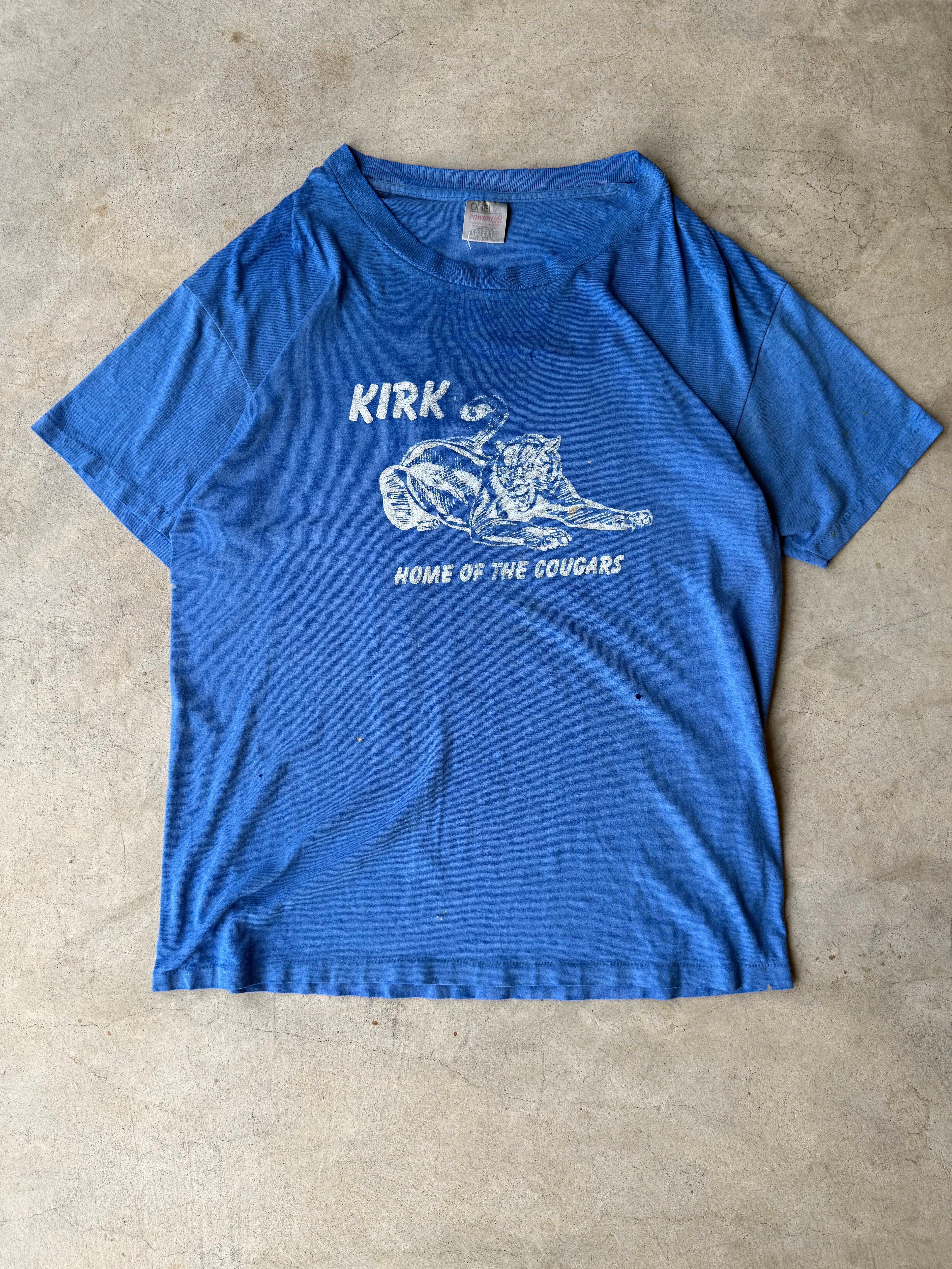Vintage Home Of The Cougars Paper Thin Tee - XL