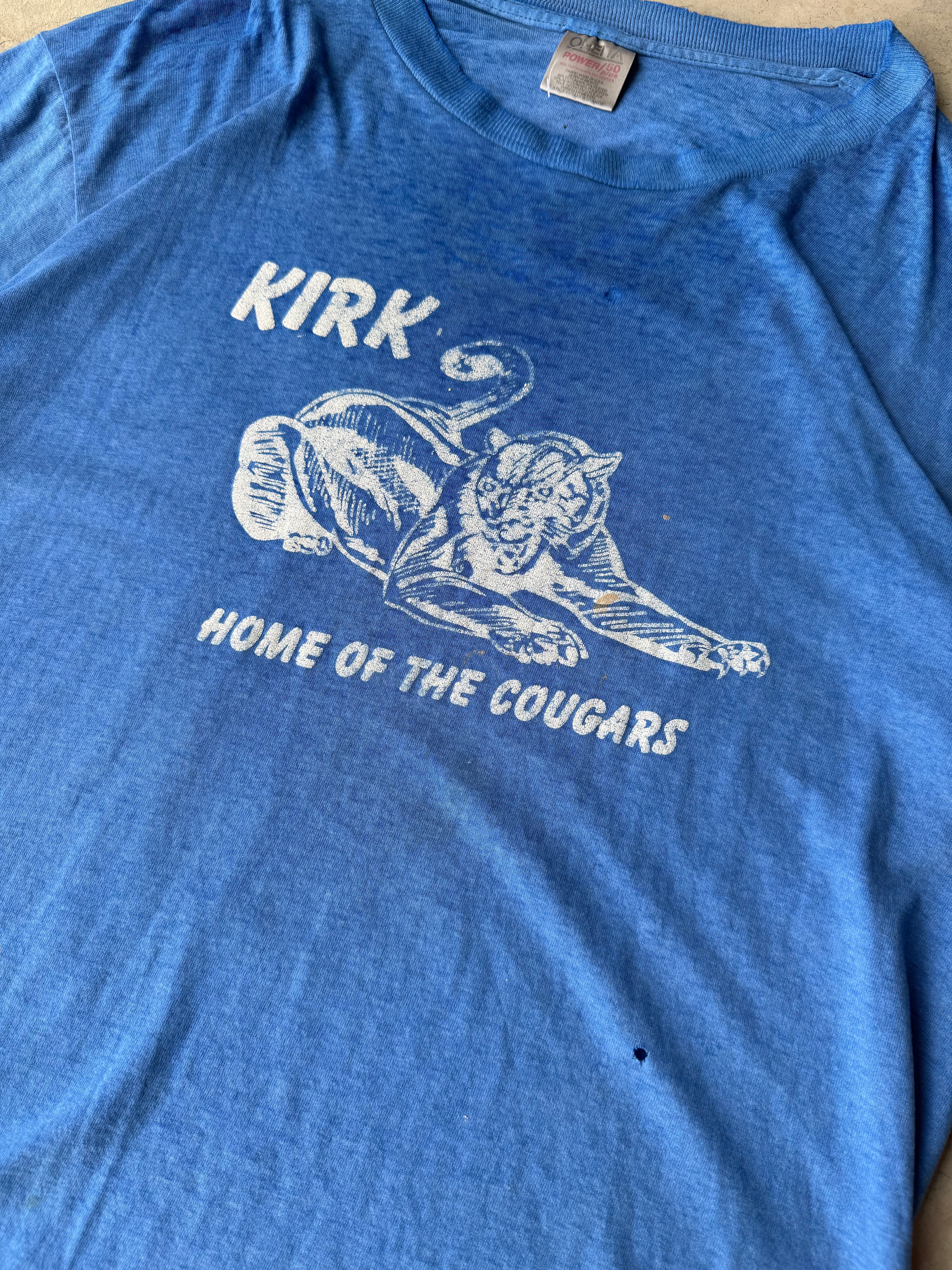 Vintage Home Of The Cougars Paper Thin Tee - XL