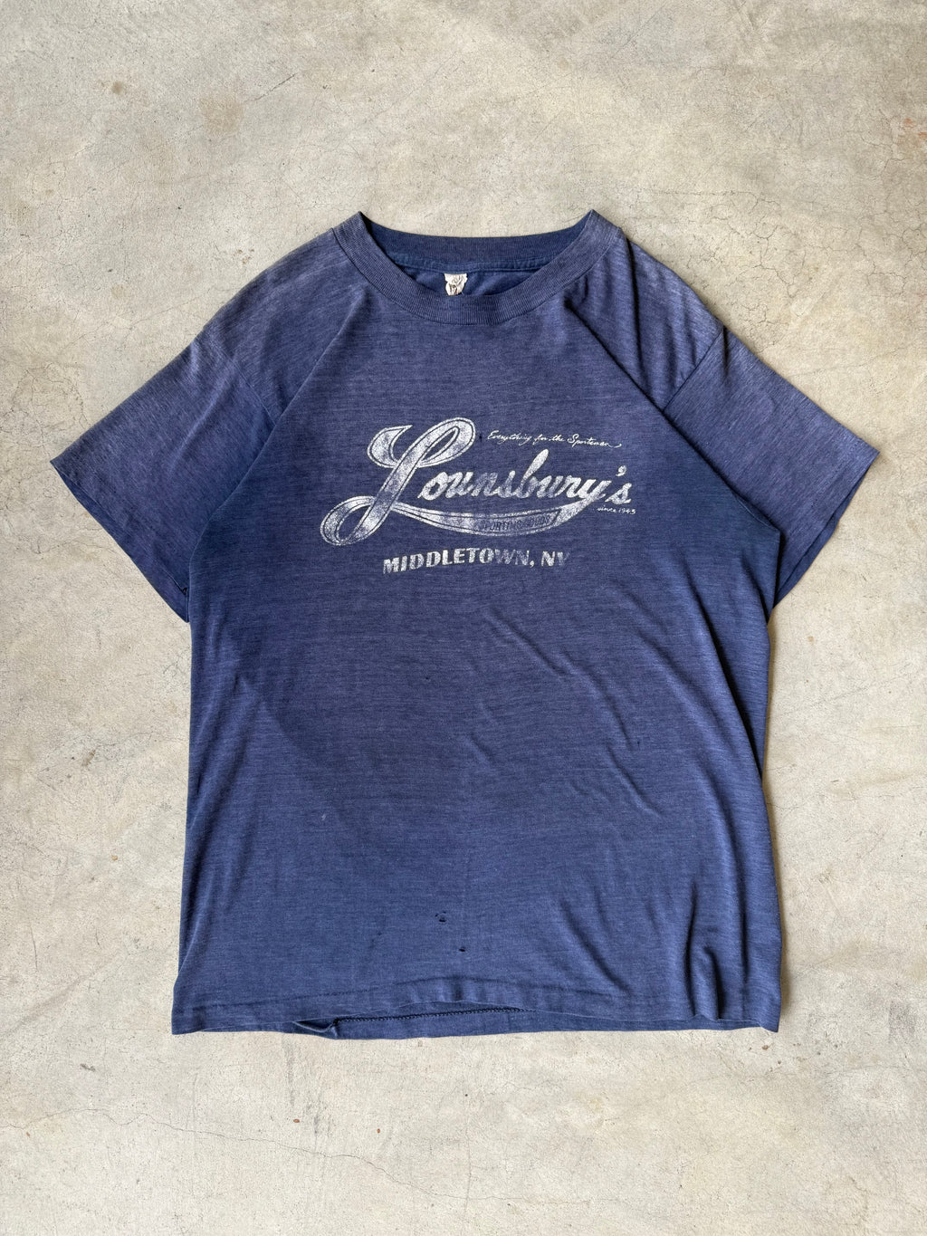 Vintage Lounsberry Middletown, Ny Paper Thin Tee - M