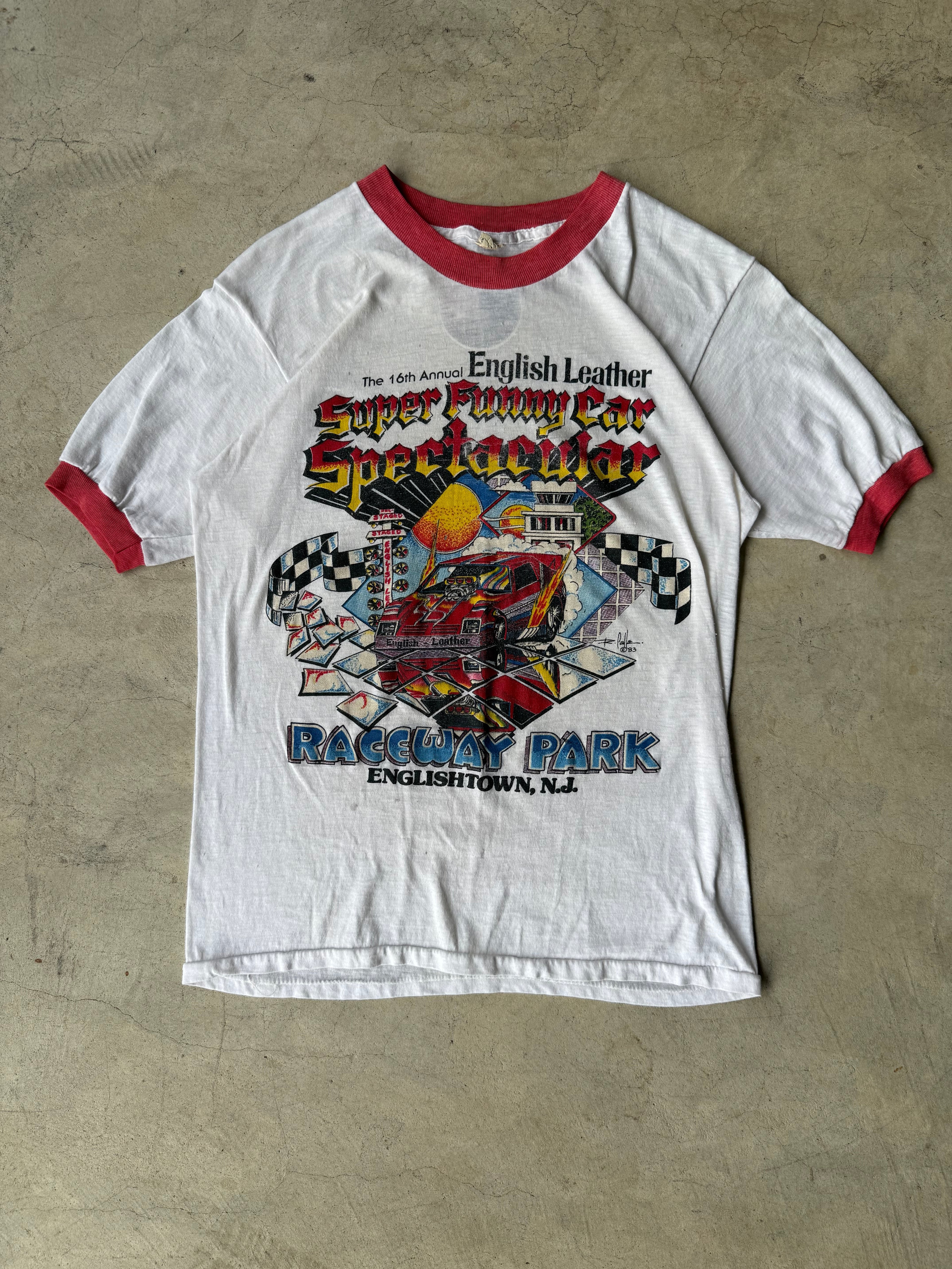 Vintage Englishtown Raceway Ringer Tee - S