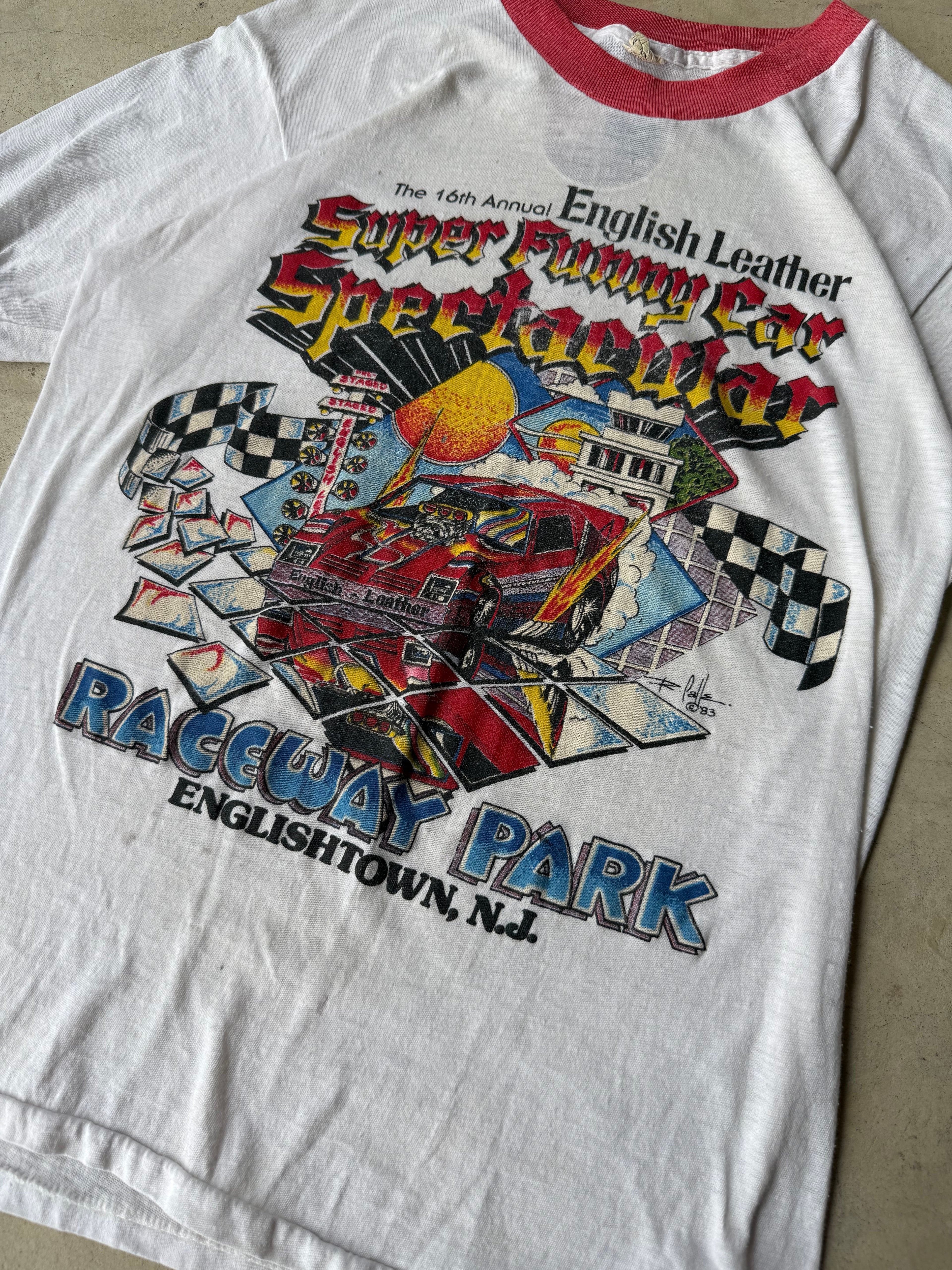 Vintage Englishtown Raceway Ringer Tee - S