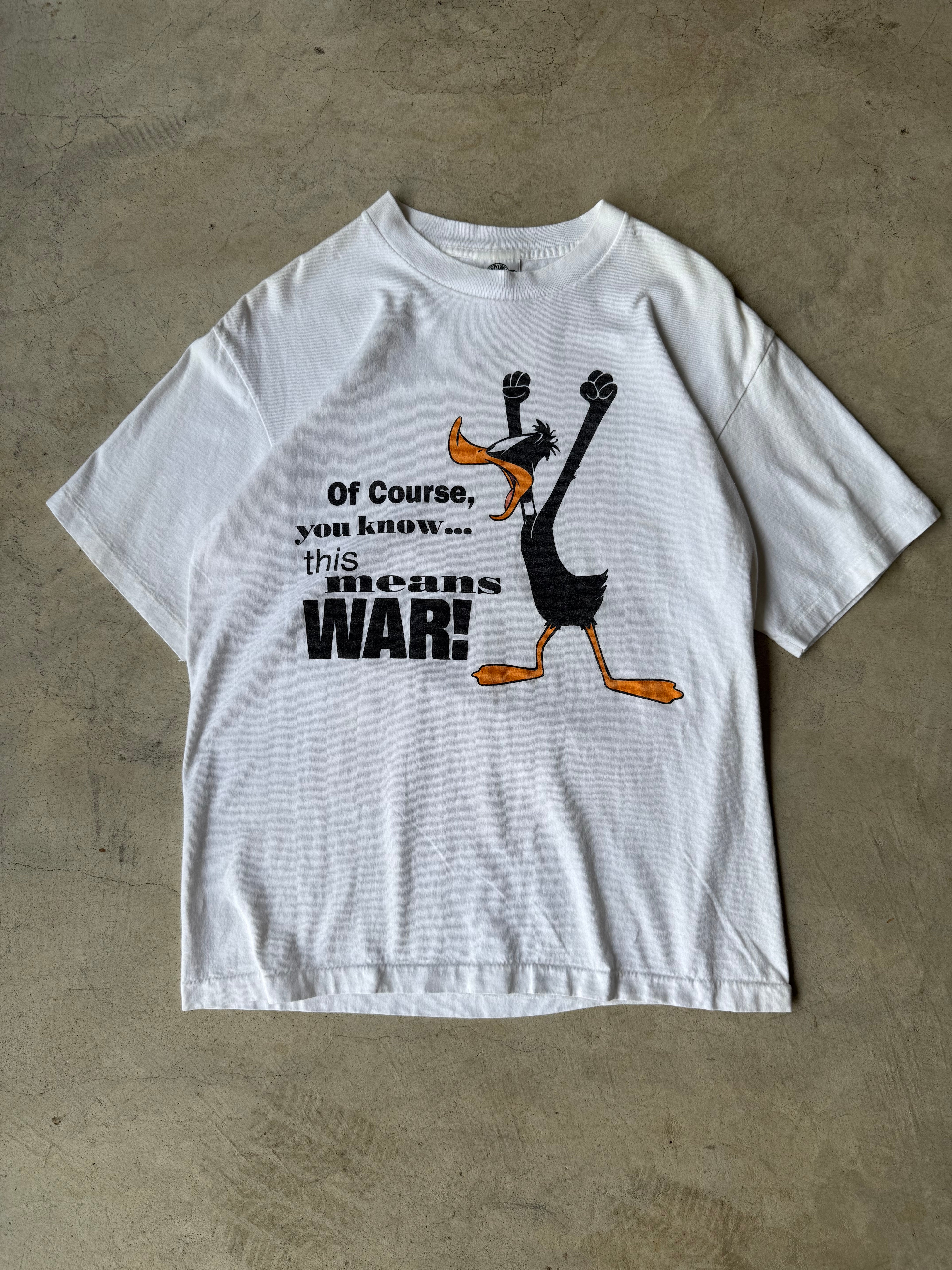 Vintage Daffy Duck "This Means War" Tee - M