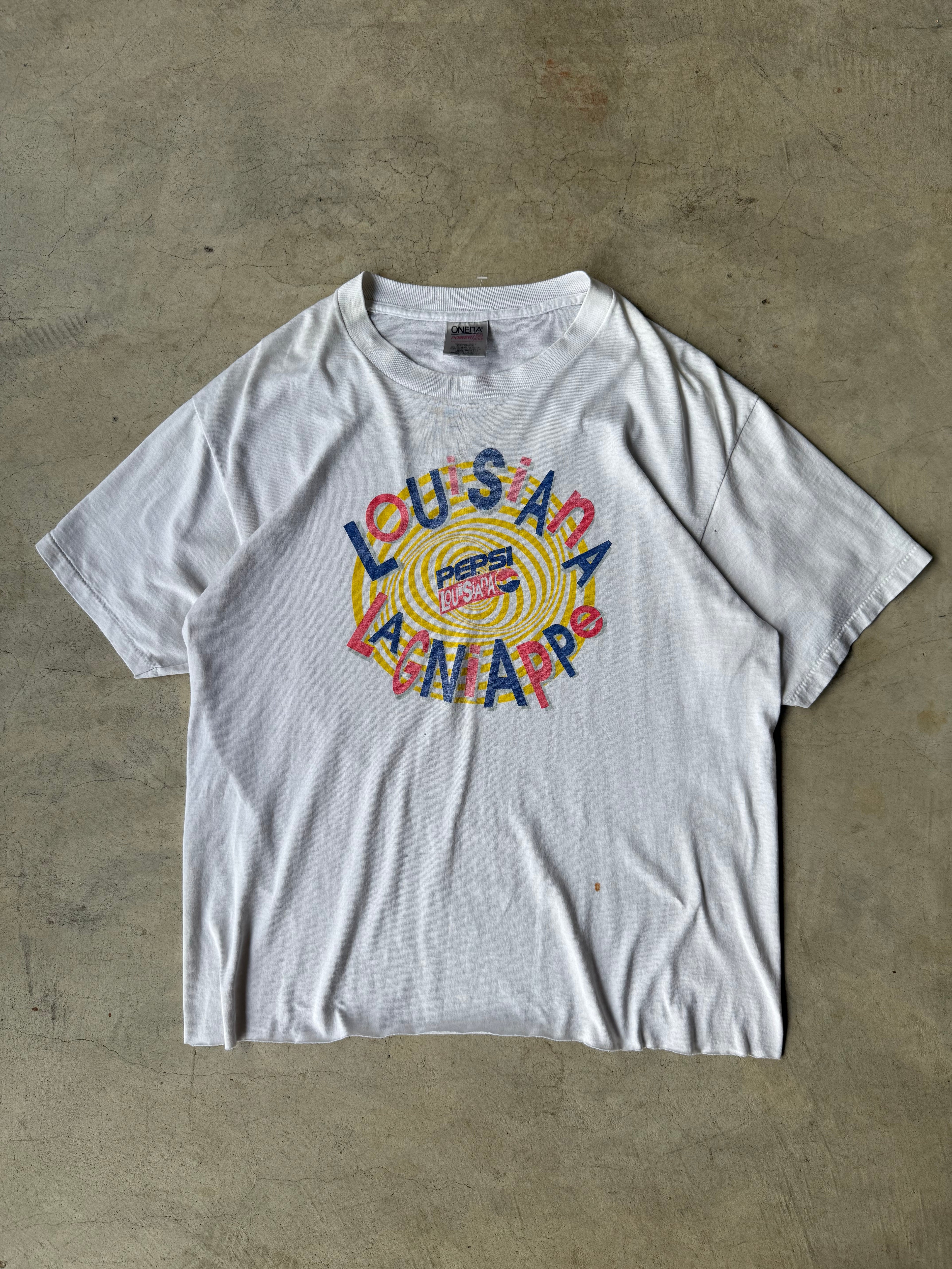 Vintage Louisiana Pepsi Cropped Tee - L