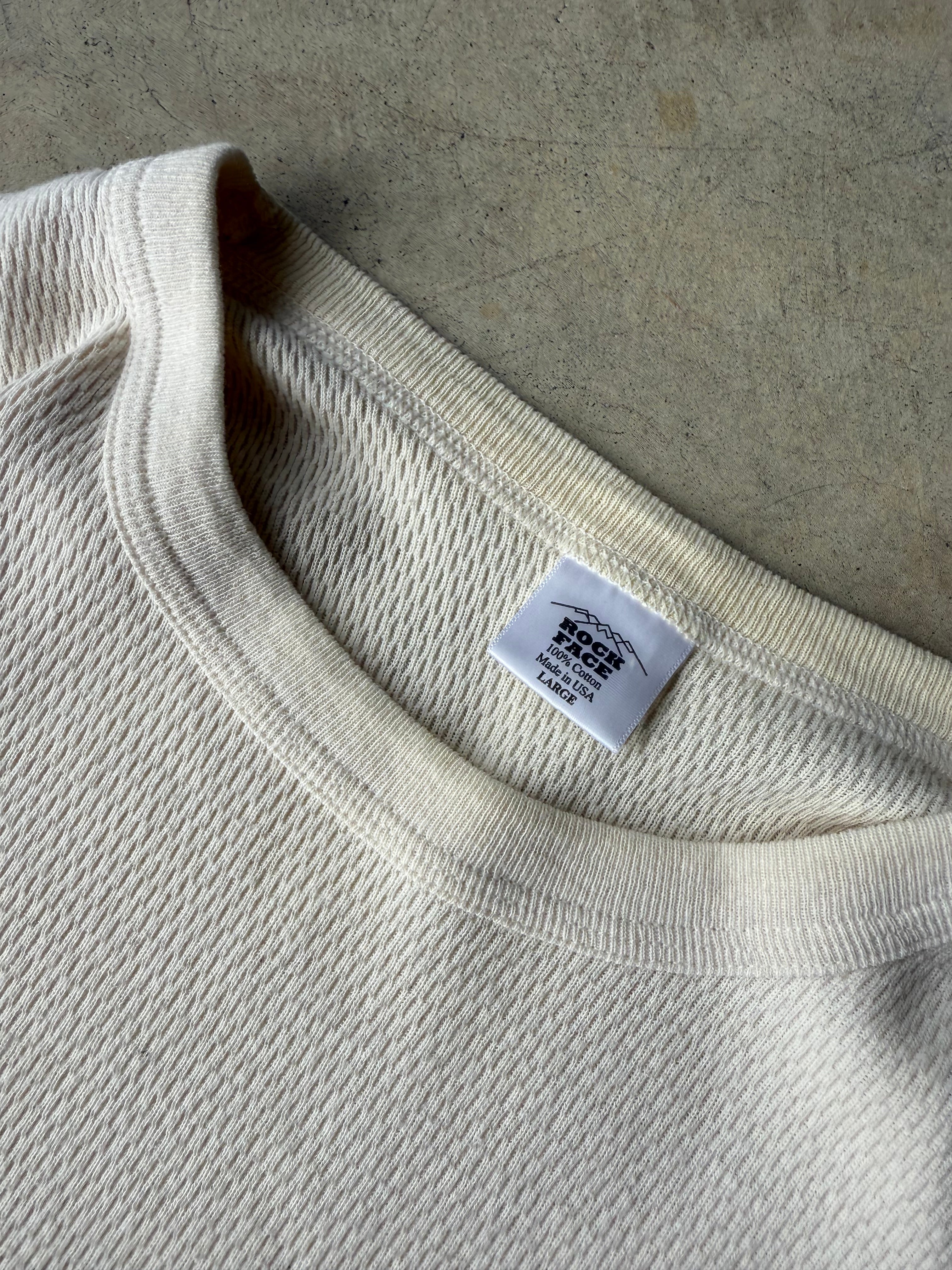 Vintage White Long Sleeve Thermal - L