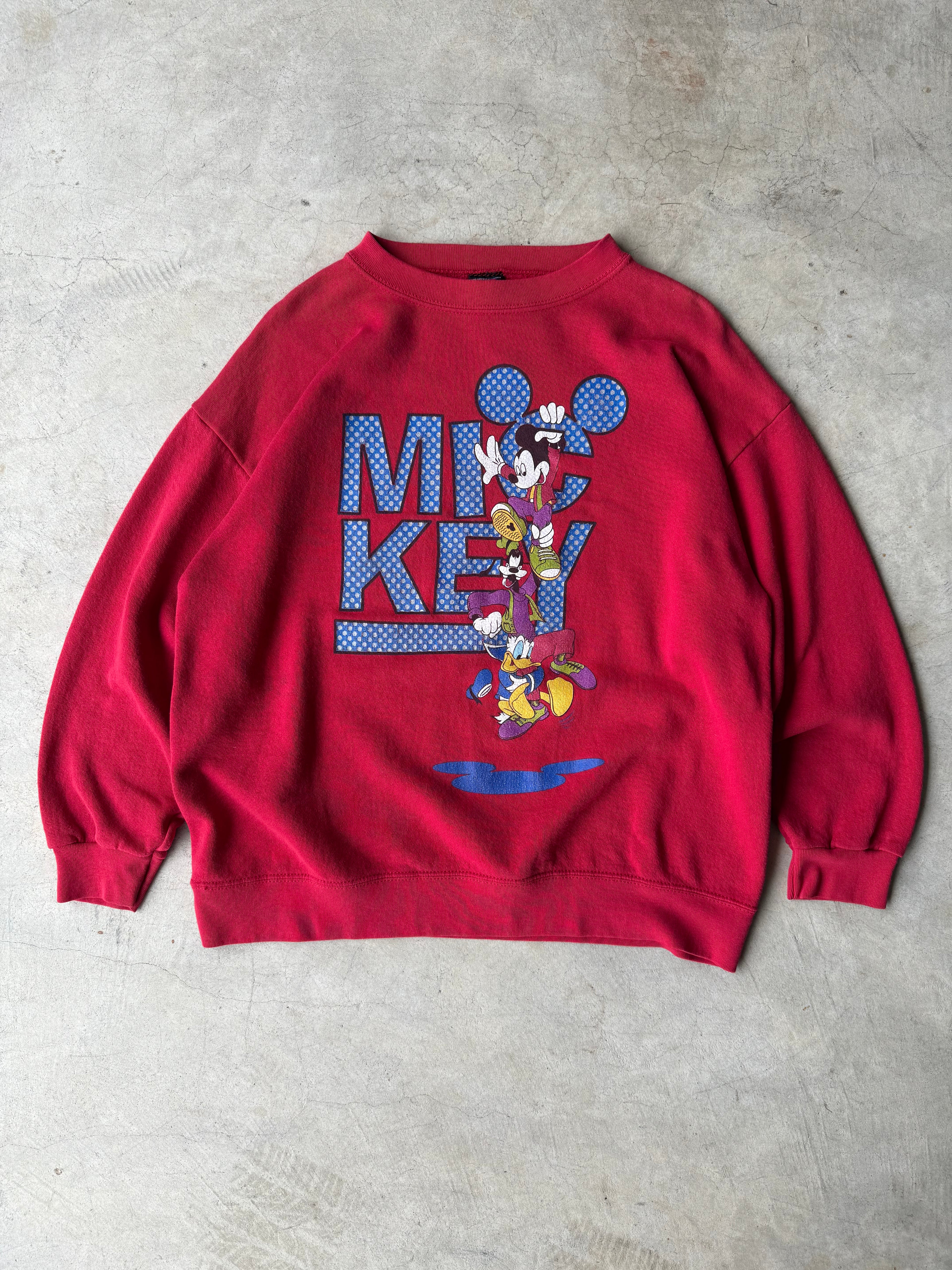 Vintage Red Mickey Crewneck - M