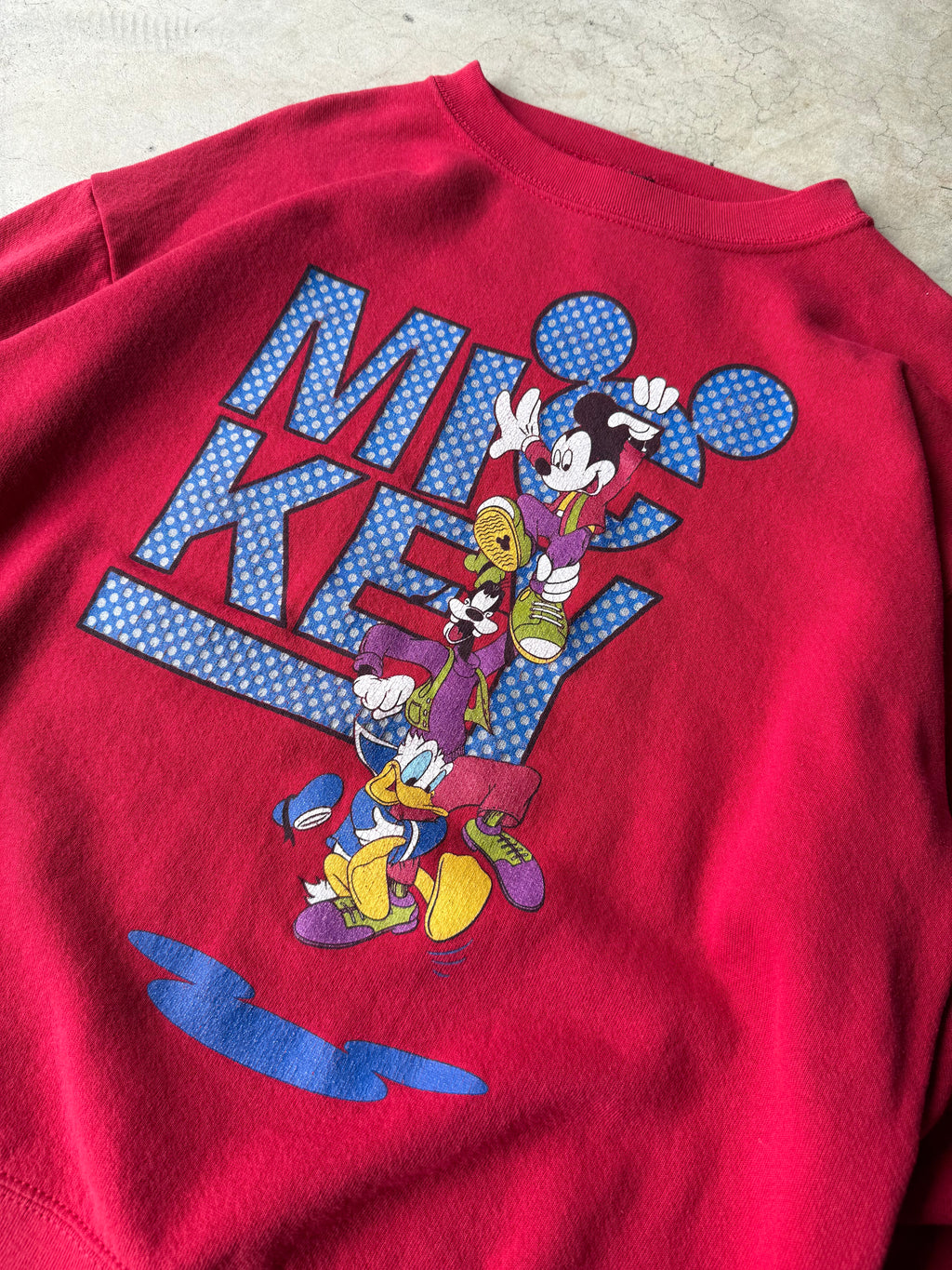 Vintage Red Mickey Crewneck - M