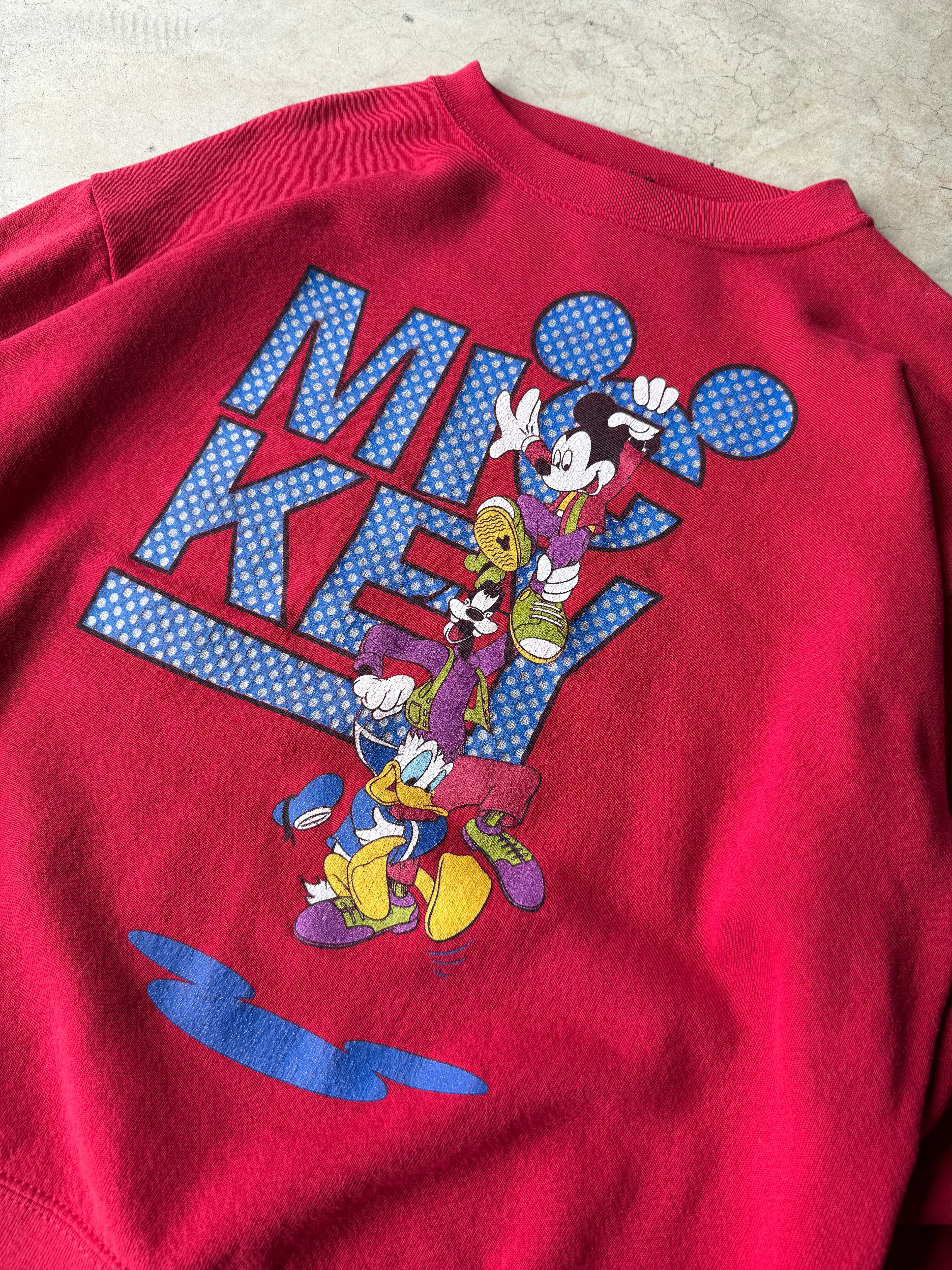 Vintage Red Mickey Crewneck - M