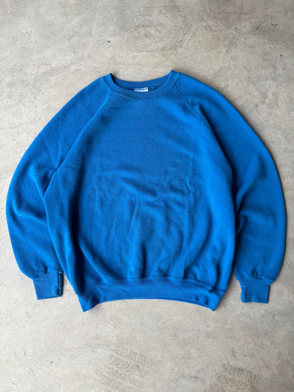 Vintage Bright Blue Lees Tag Crewneck - XL