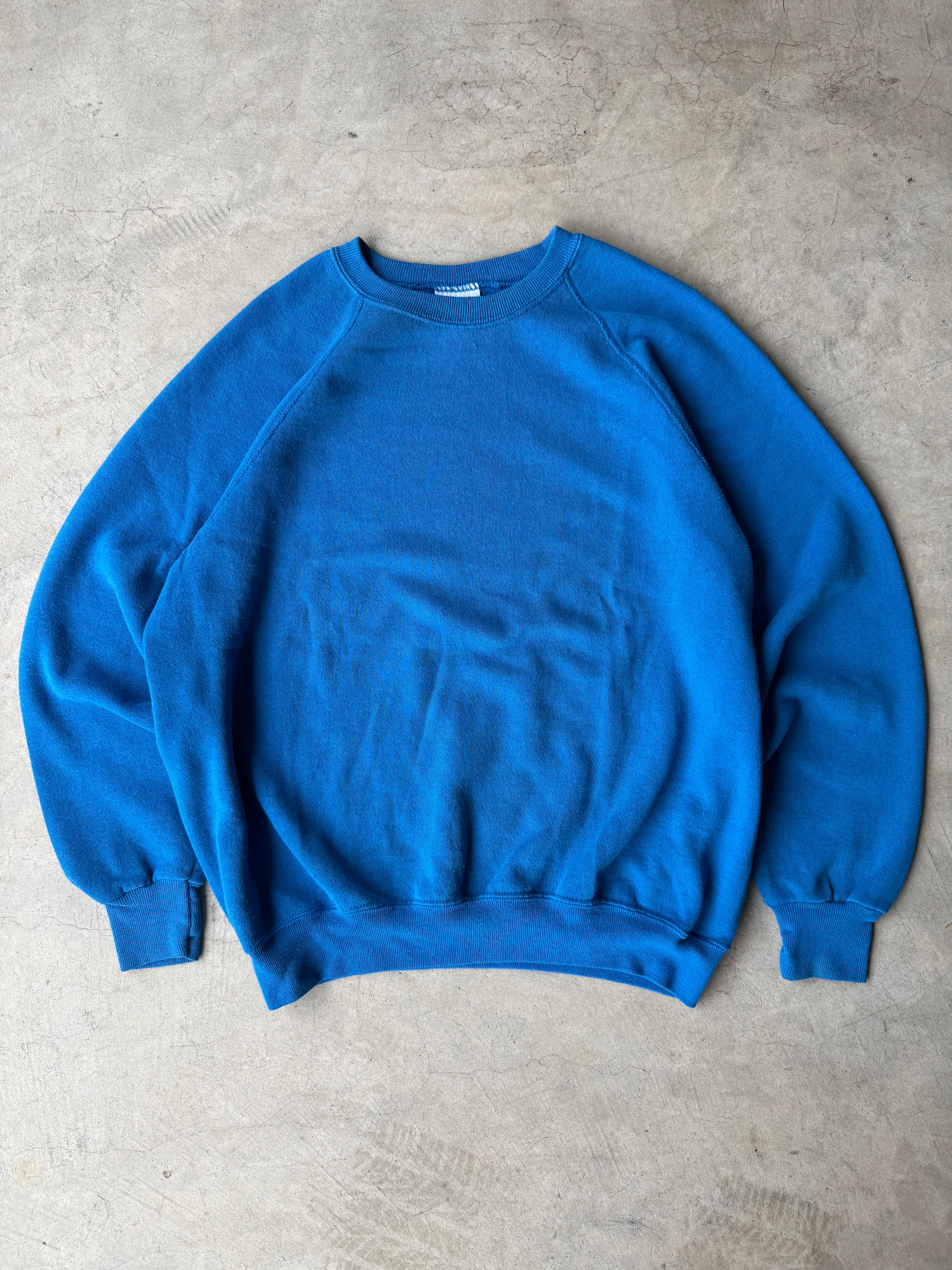 Vintage Bright Blue Lees Tag Crewneck - XL
