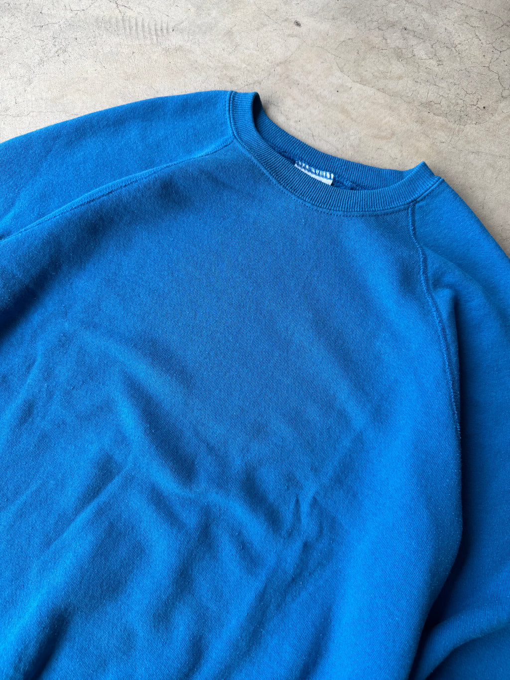 Vintage Bright Blue Lees Tag Crewneck - XL