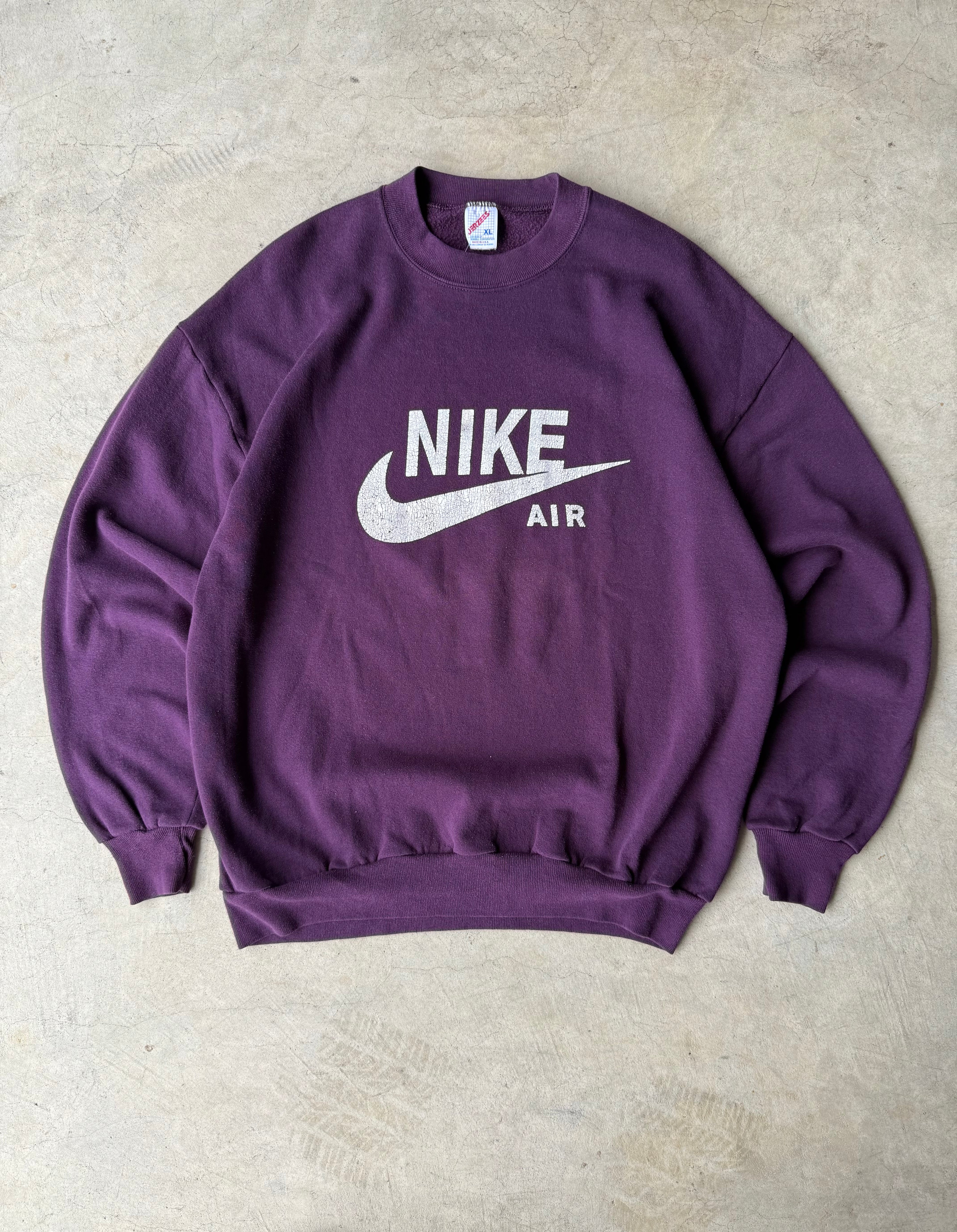 Vintage Maroon Bootleg Nike Air Crewneck - XL
