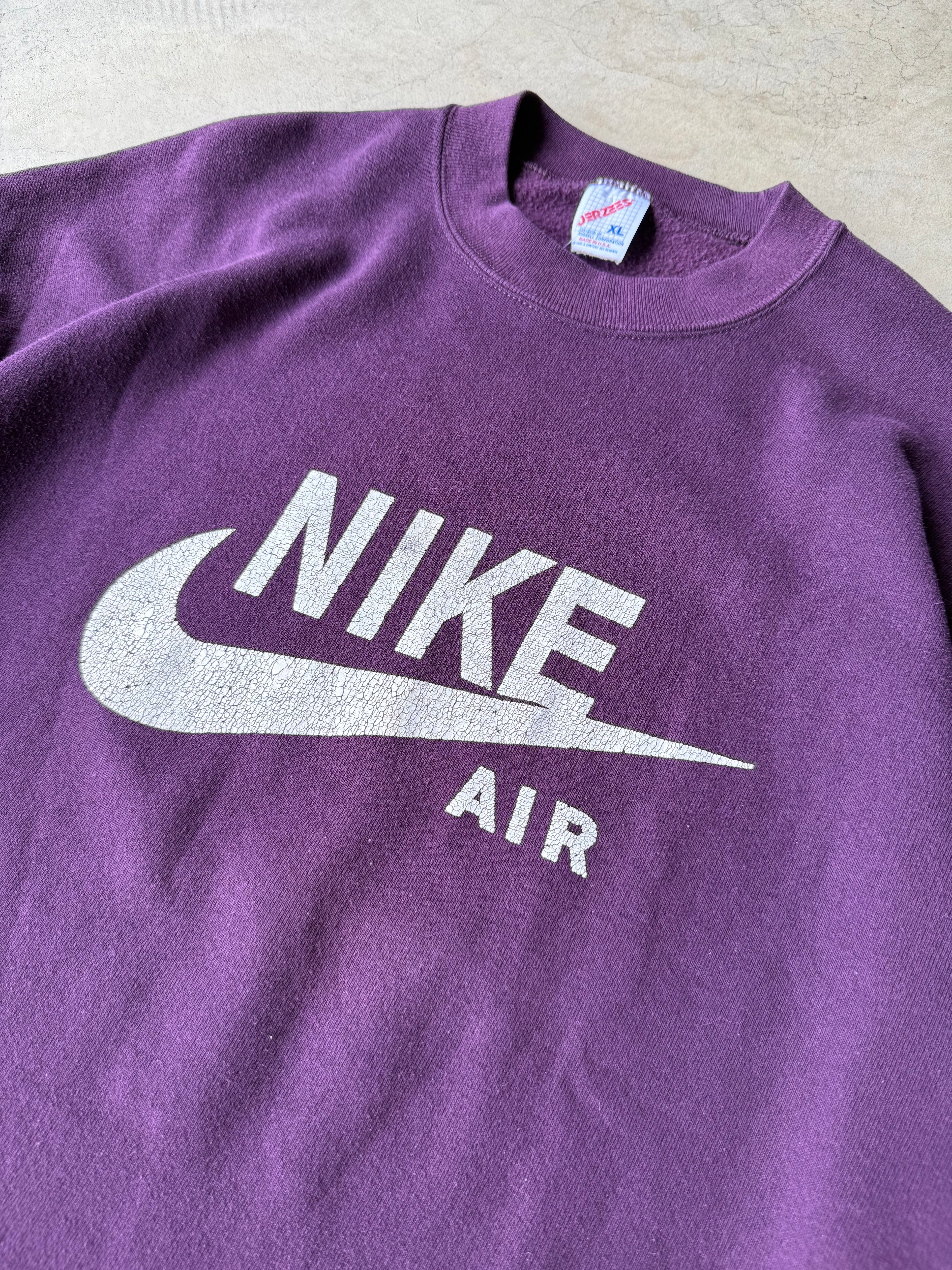 Vintage Maroon Bootleg Nike Air Crewneck - XL