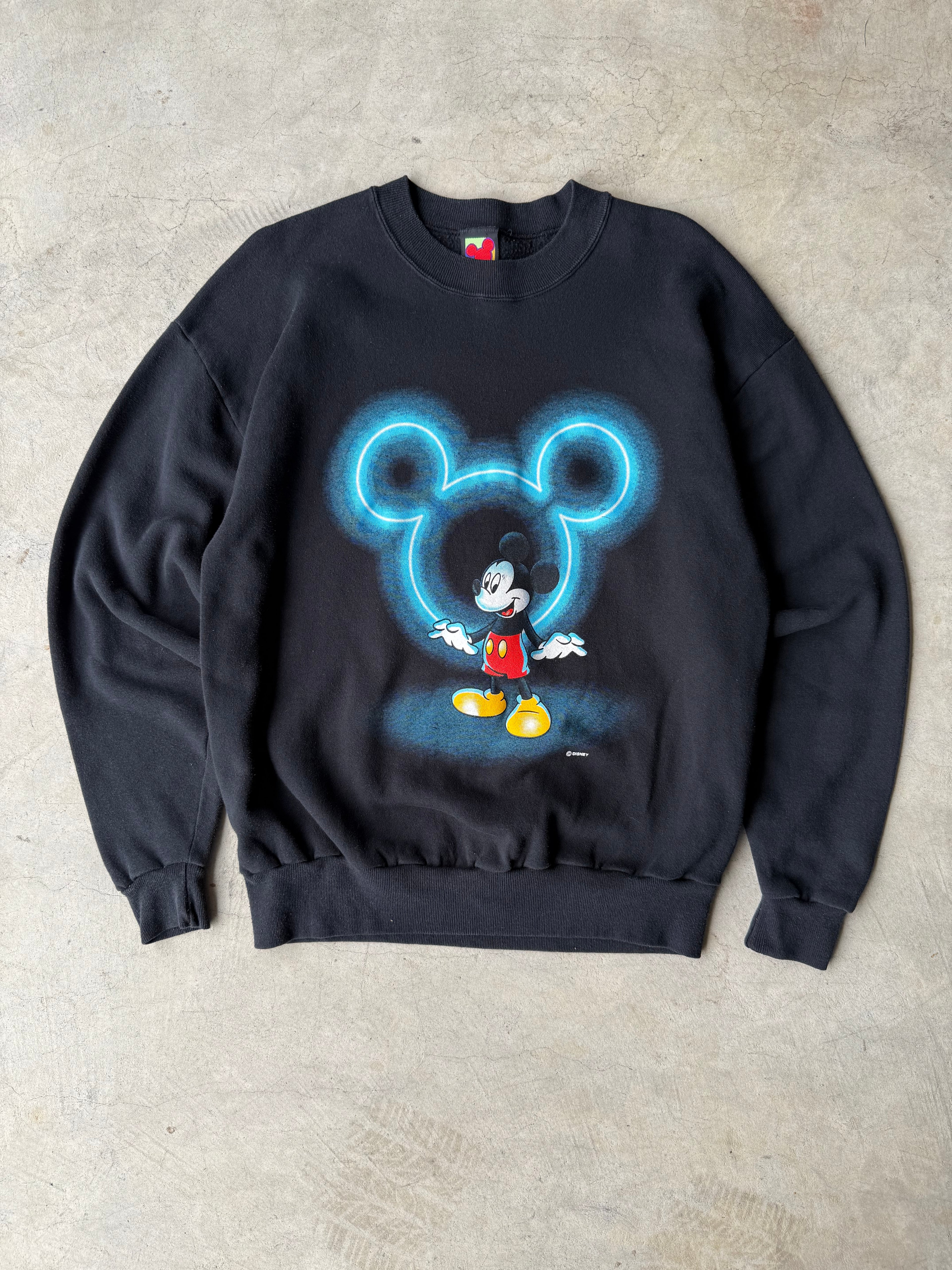 Vintage Black Mickey Crewneck - L