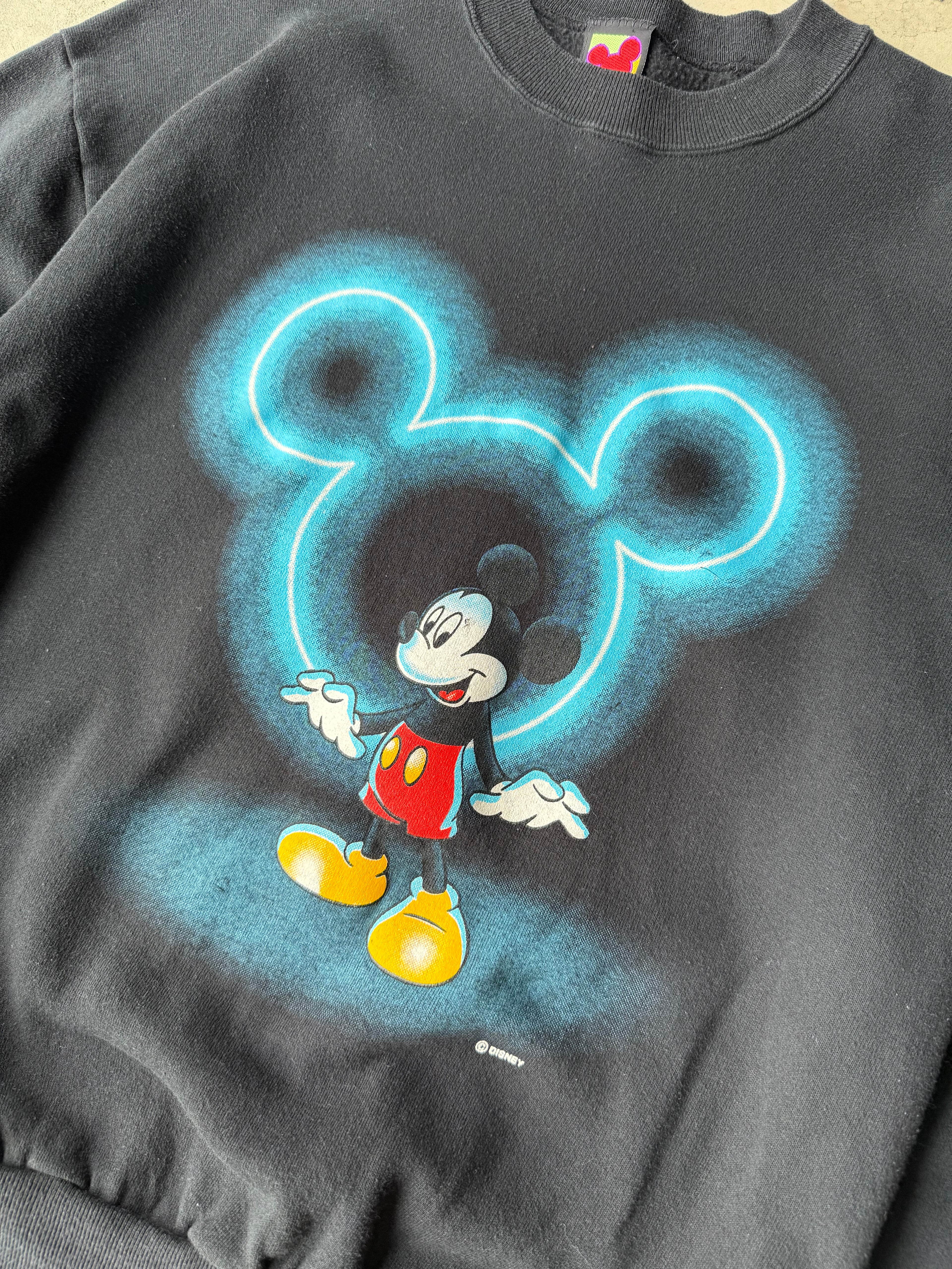 Vintage Black Mickey Crewneck - L