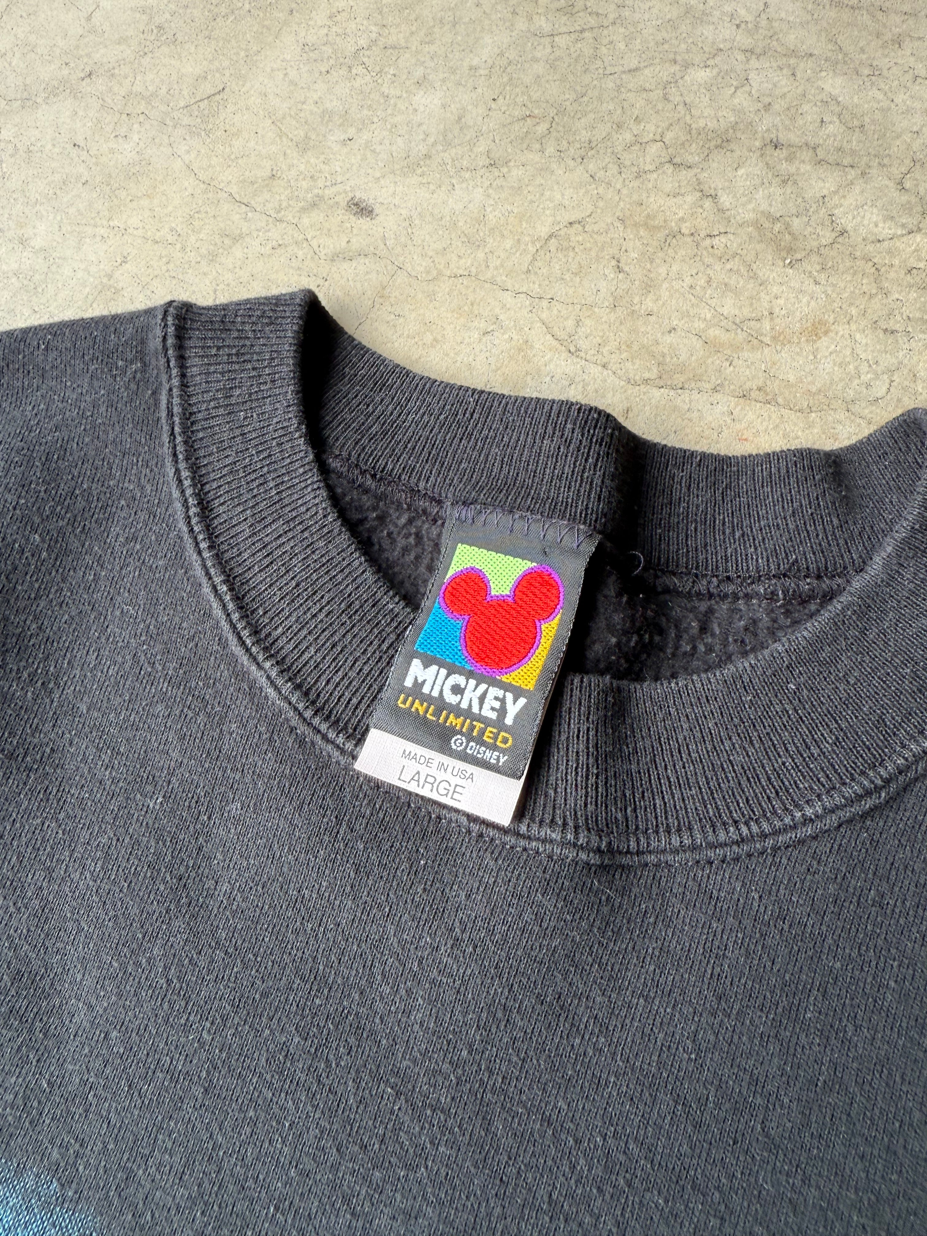 Vintage Black Mickey Crewneck - L