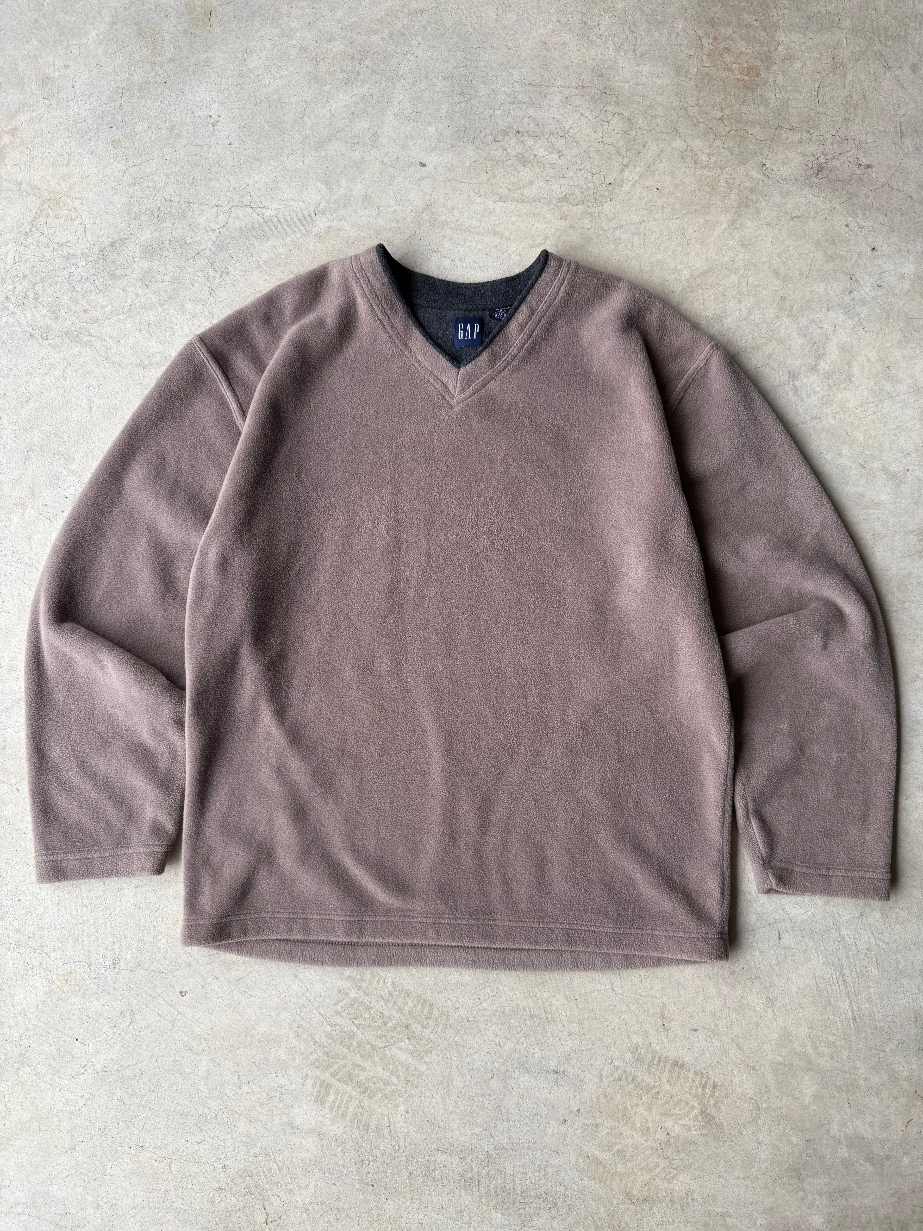 Vintage Brown Gap Fleece Pull Over - XL
