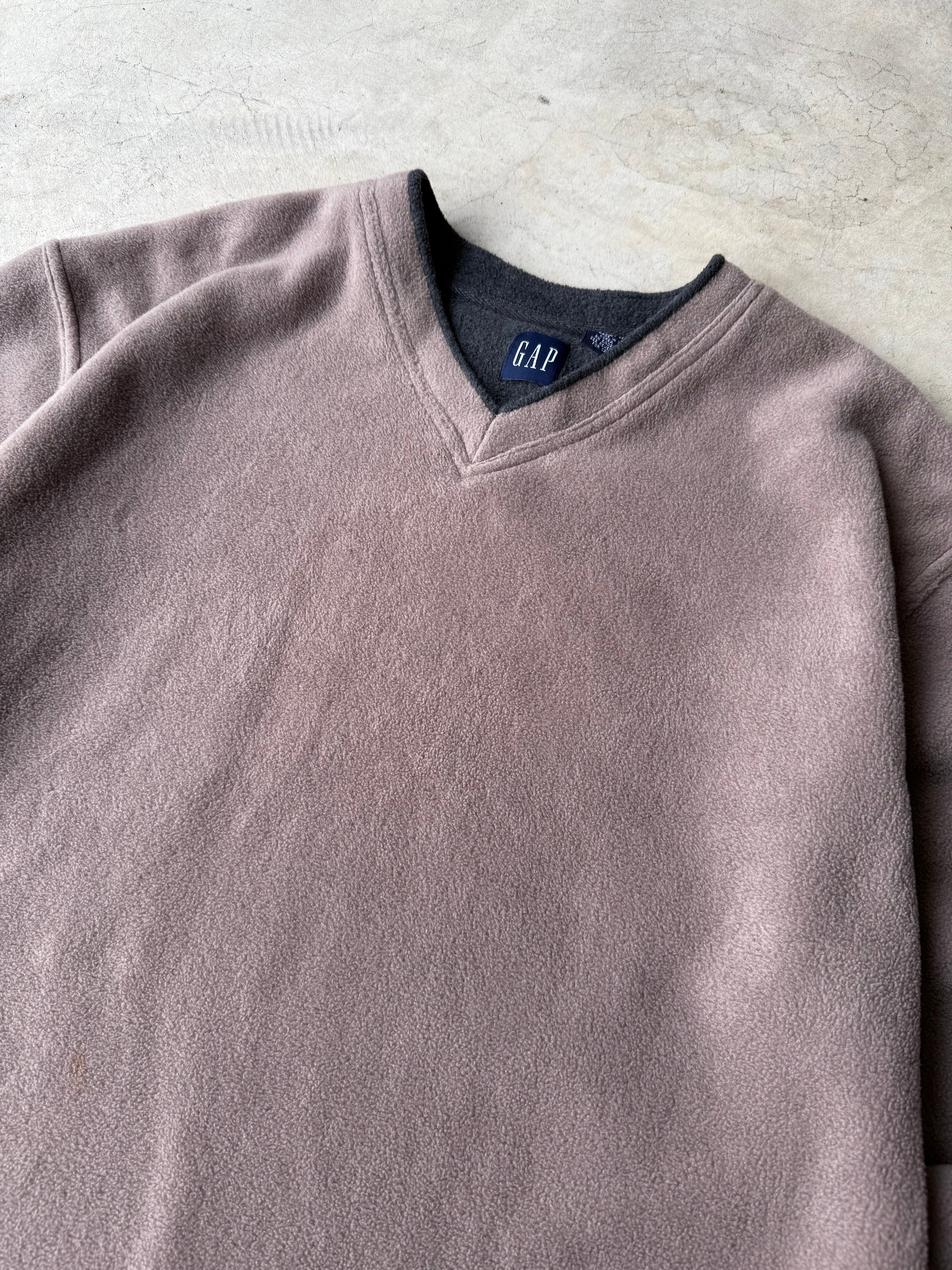 Vintage Brown Gap Fleece Pull Over - XL