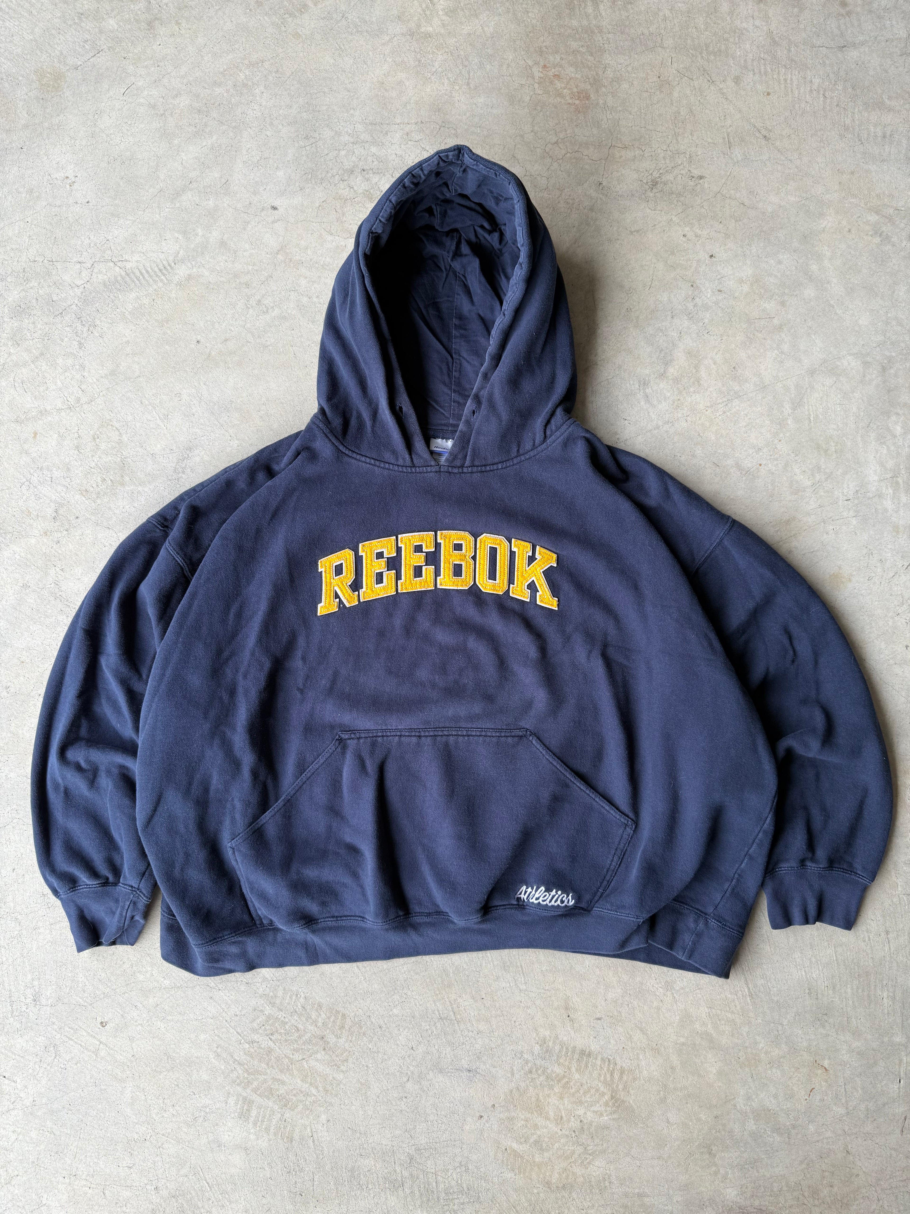 Vintage Navy Blue Reebok Hoodie - XL