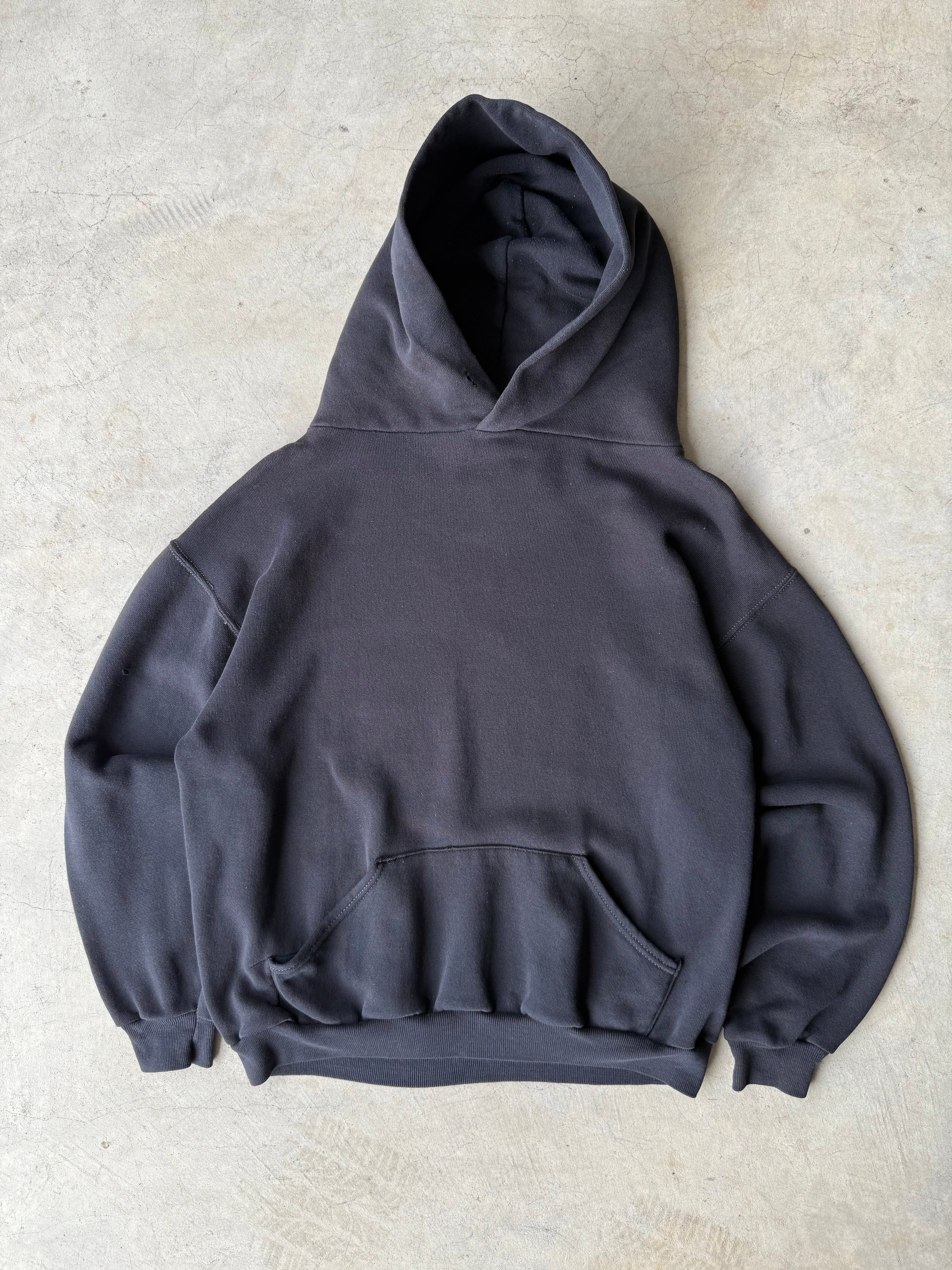Vintage 1980s Black Russell Athletic Hoodie - M