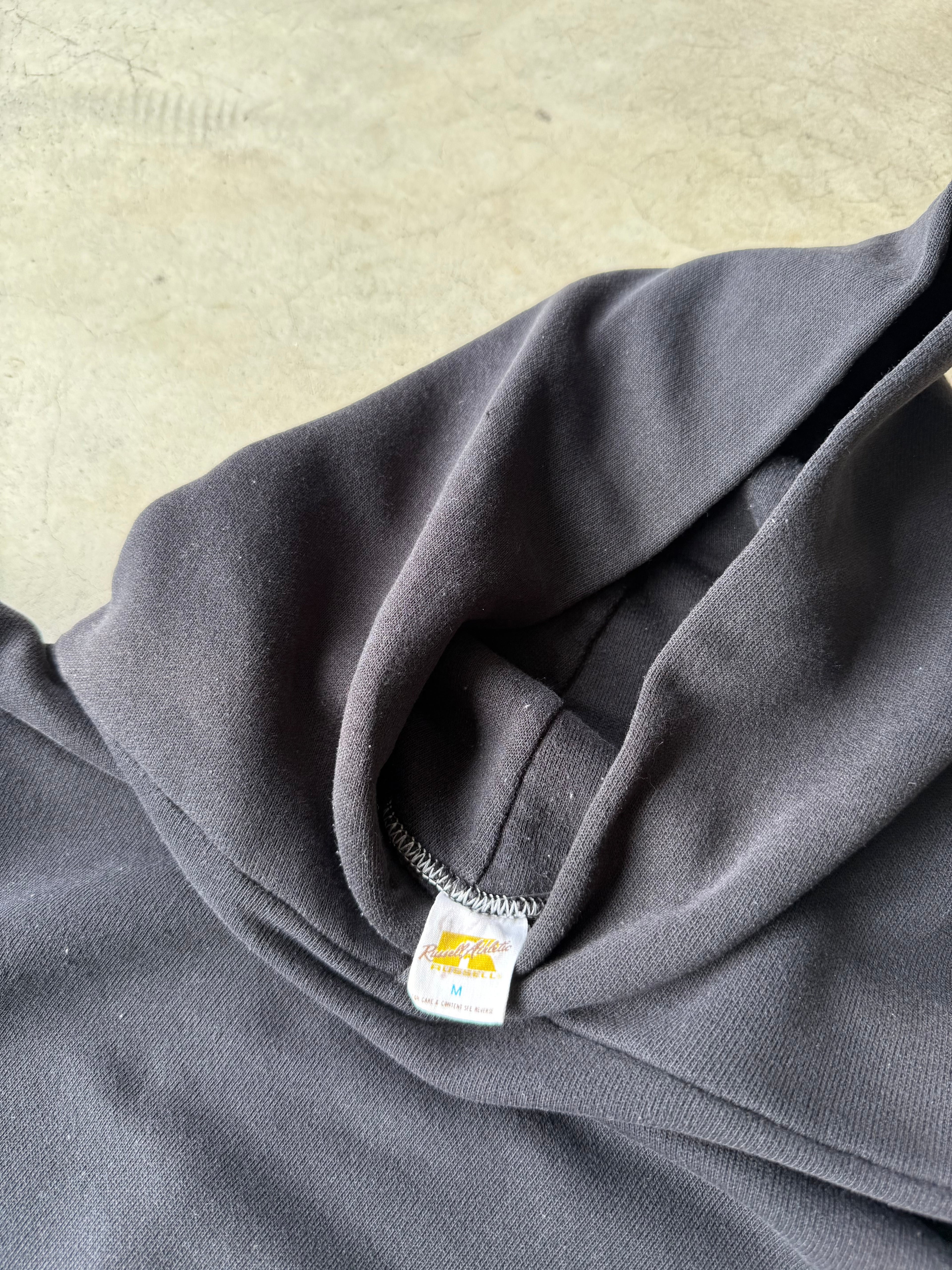 Vintage 1980s Black Russell Athletic Hoodie - M