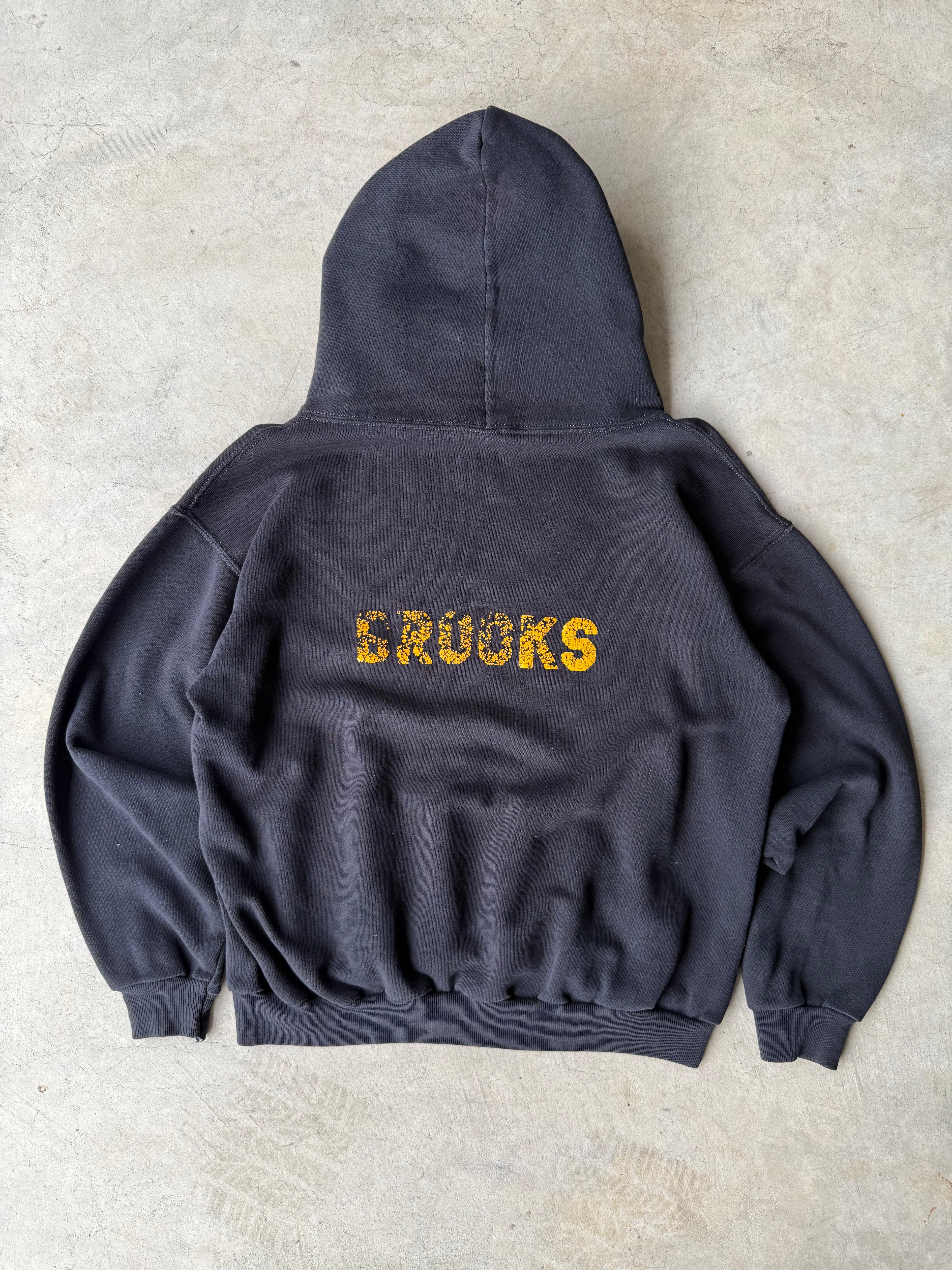 Vintage 1980s Black Russell Athletic Hoodie - M