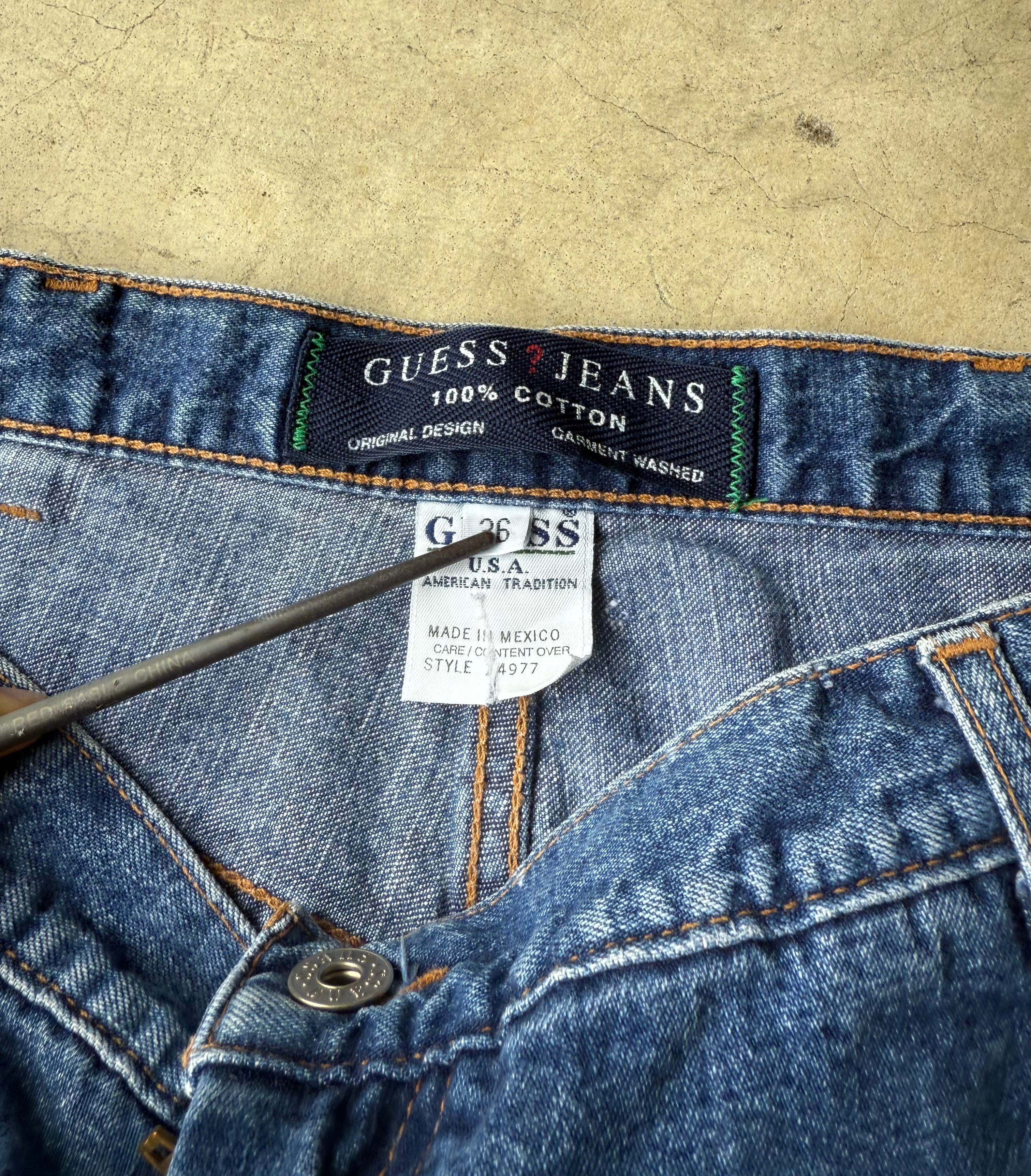 Vintage Guess Blue Jean Workwear Shorts - 36