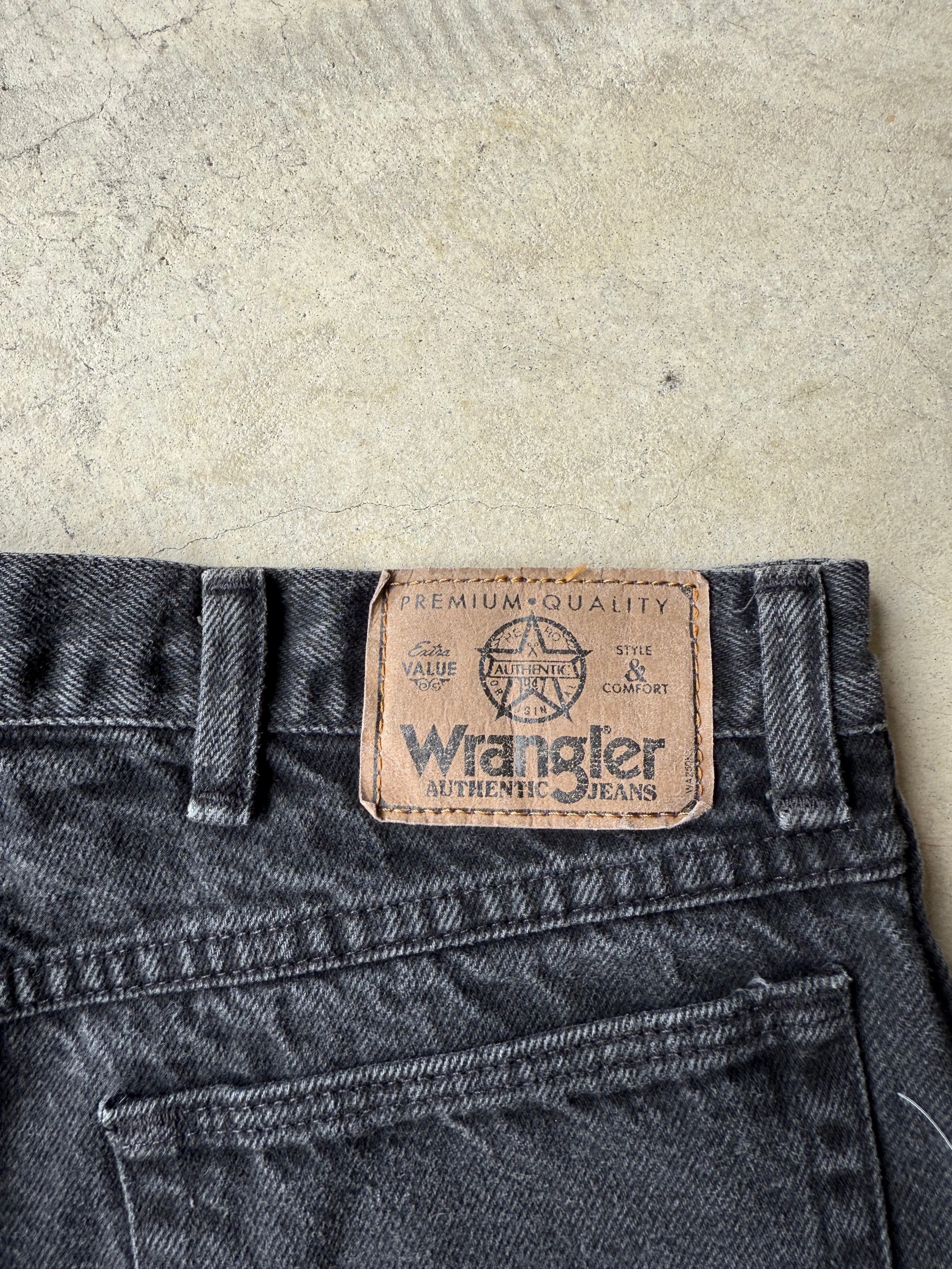 Vintage Wrangler Black Jean Shorts - 34