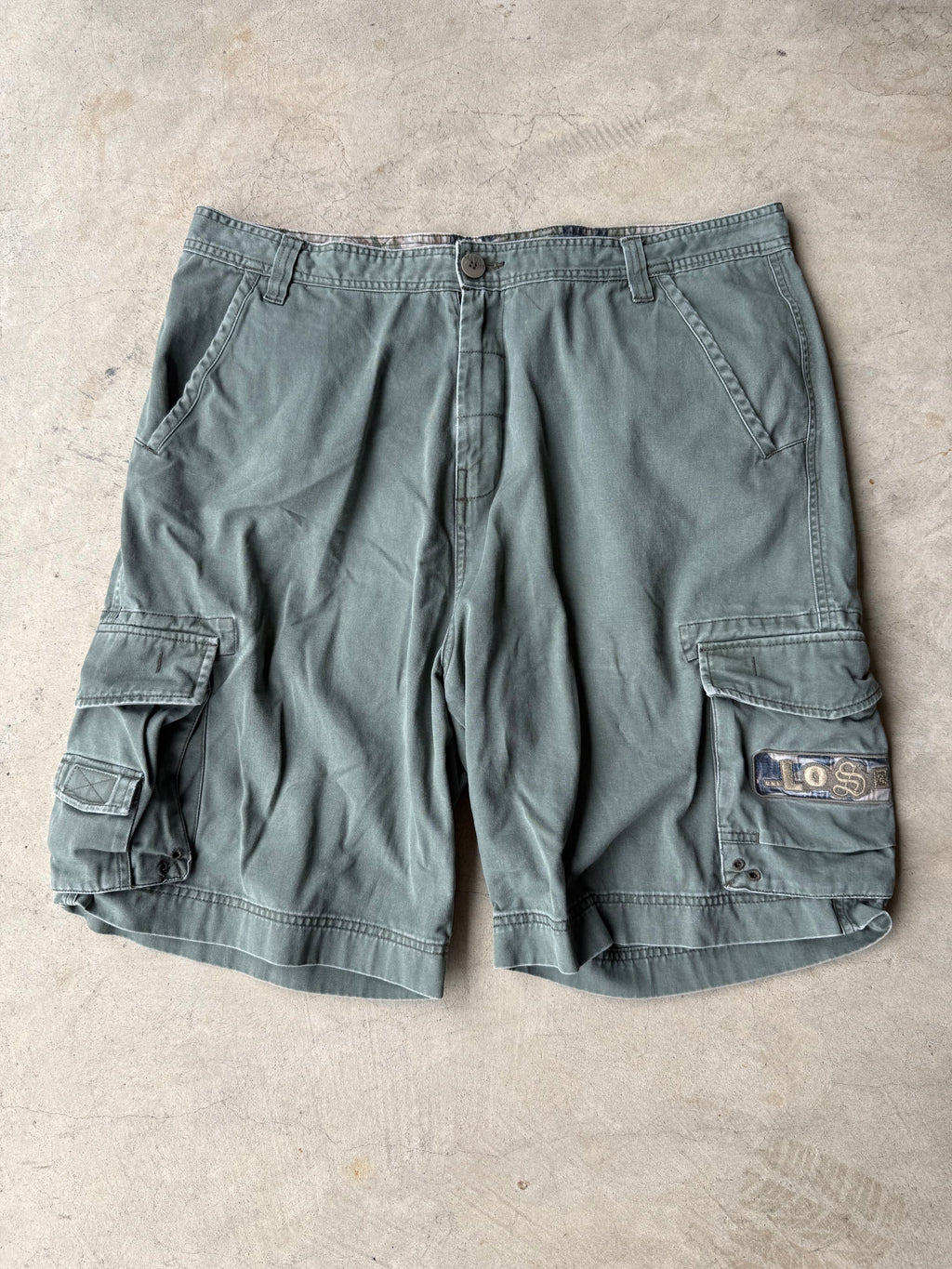 Vintage Lost Green Cargo Shorts - 38