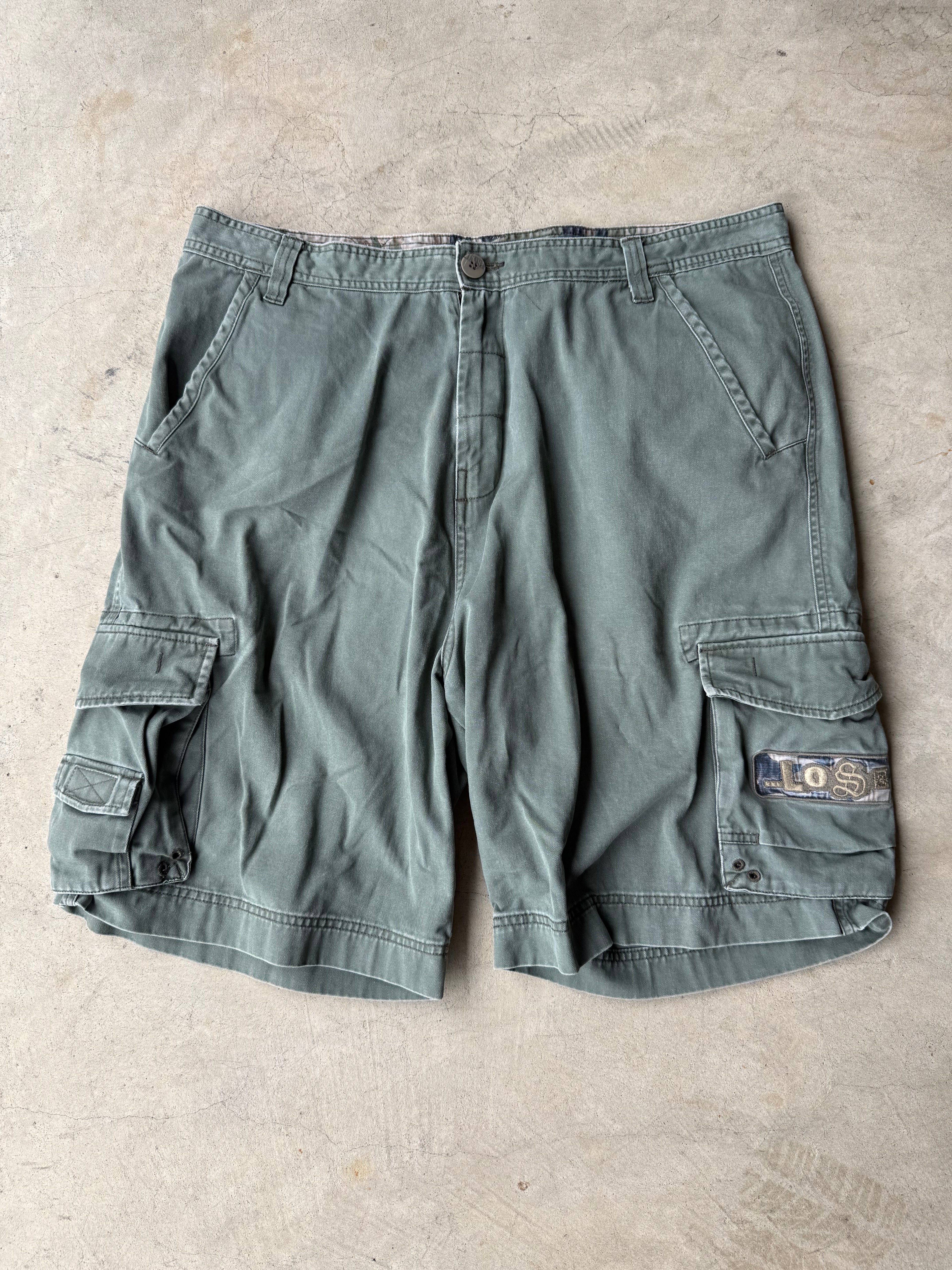Vintage Lost Green Cargo Shorts - 38