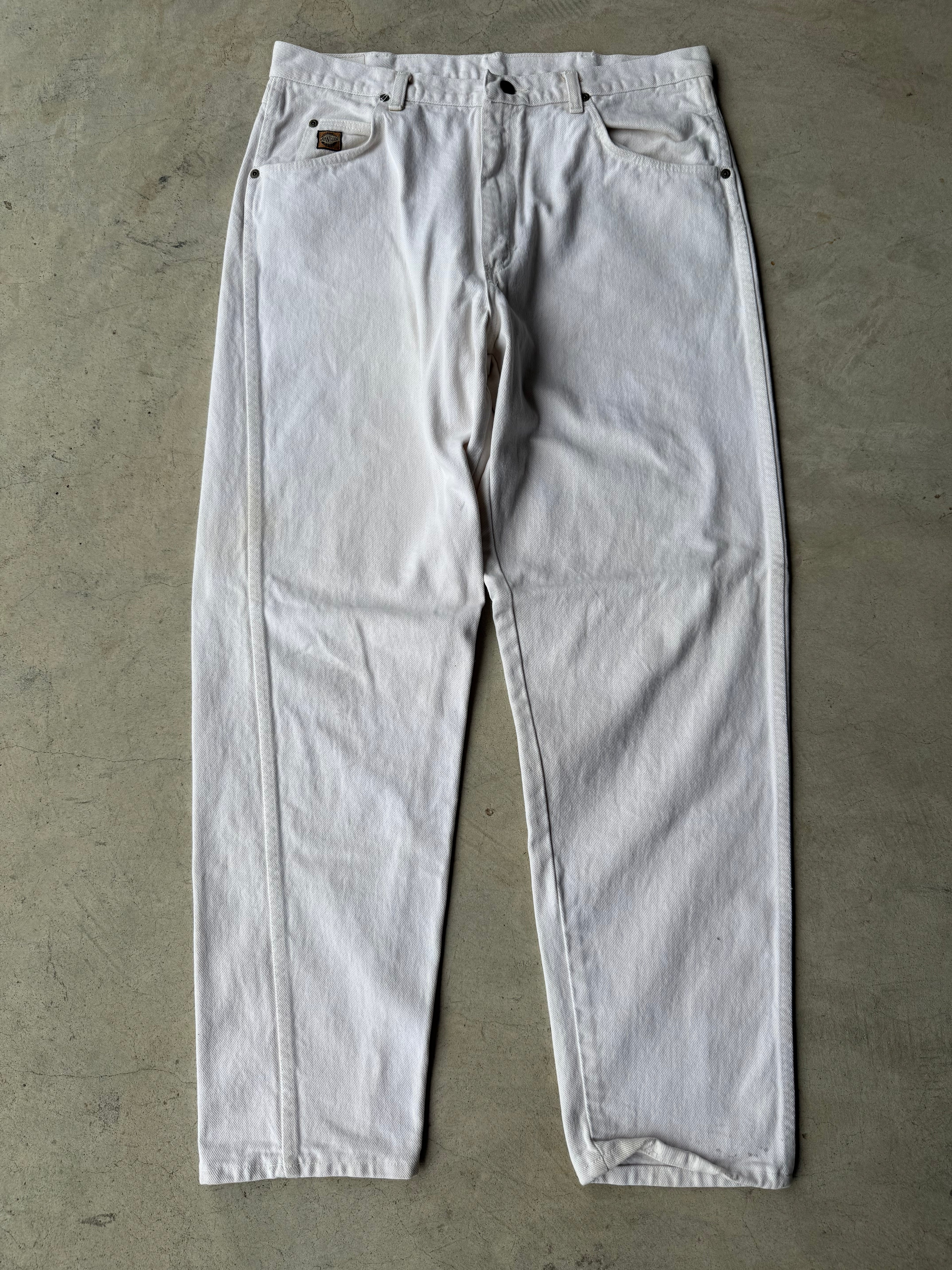 Vintage White Wrangler Workwear Pants - 36