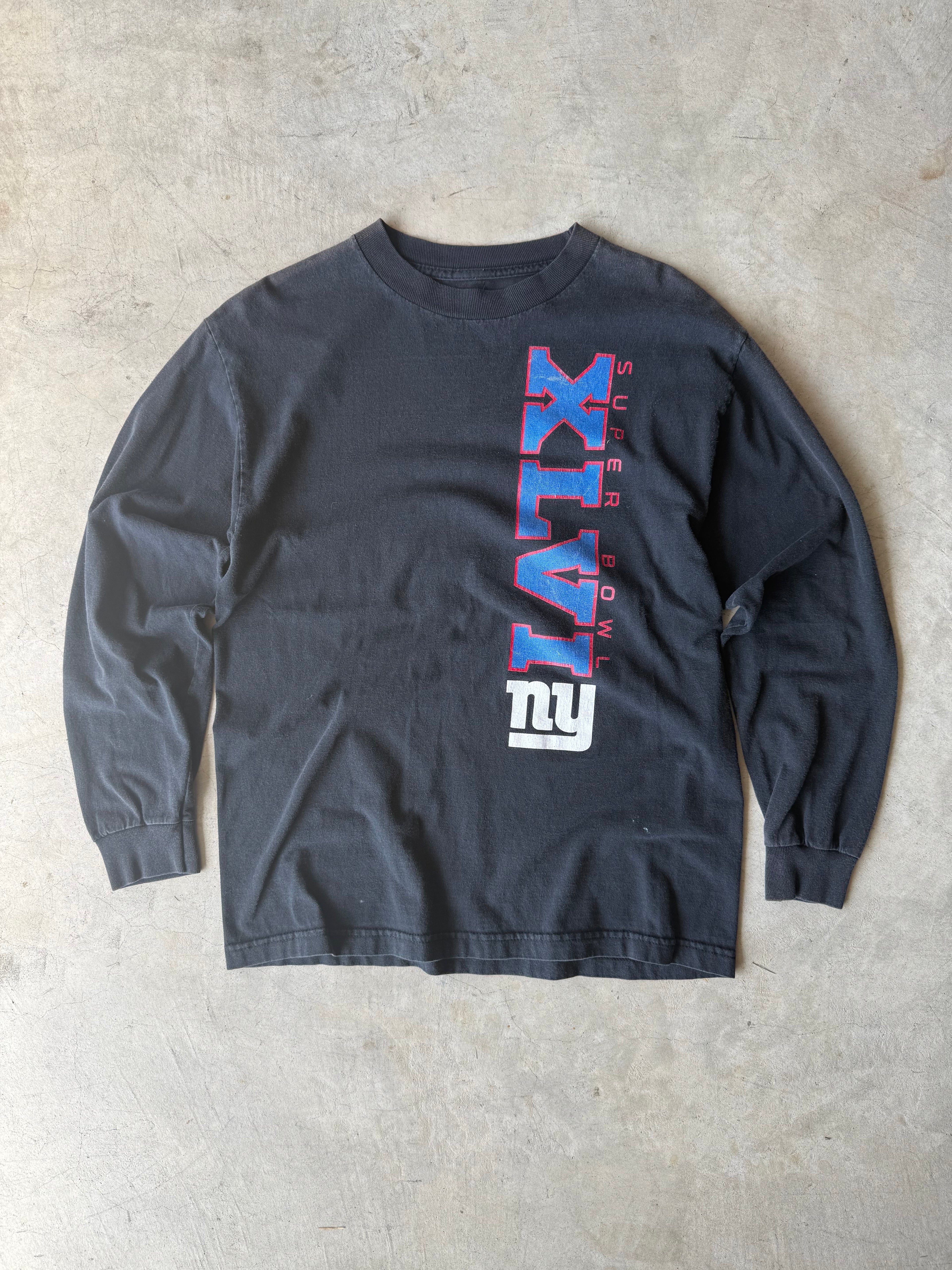 Vintage New York Giants Super Bowl Black Long Sleeve - M