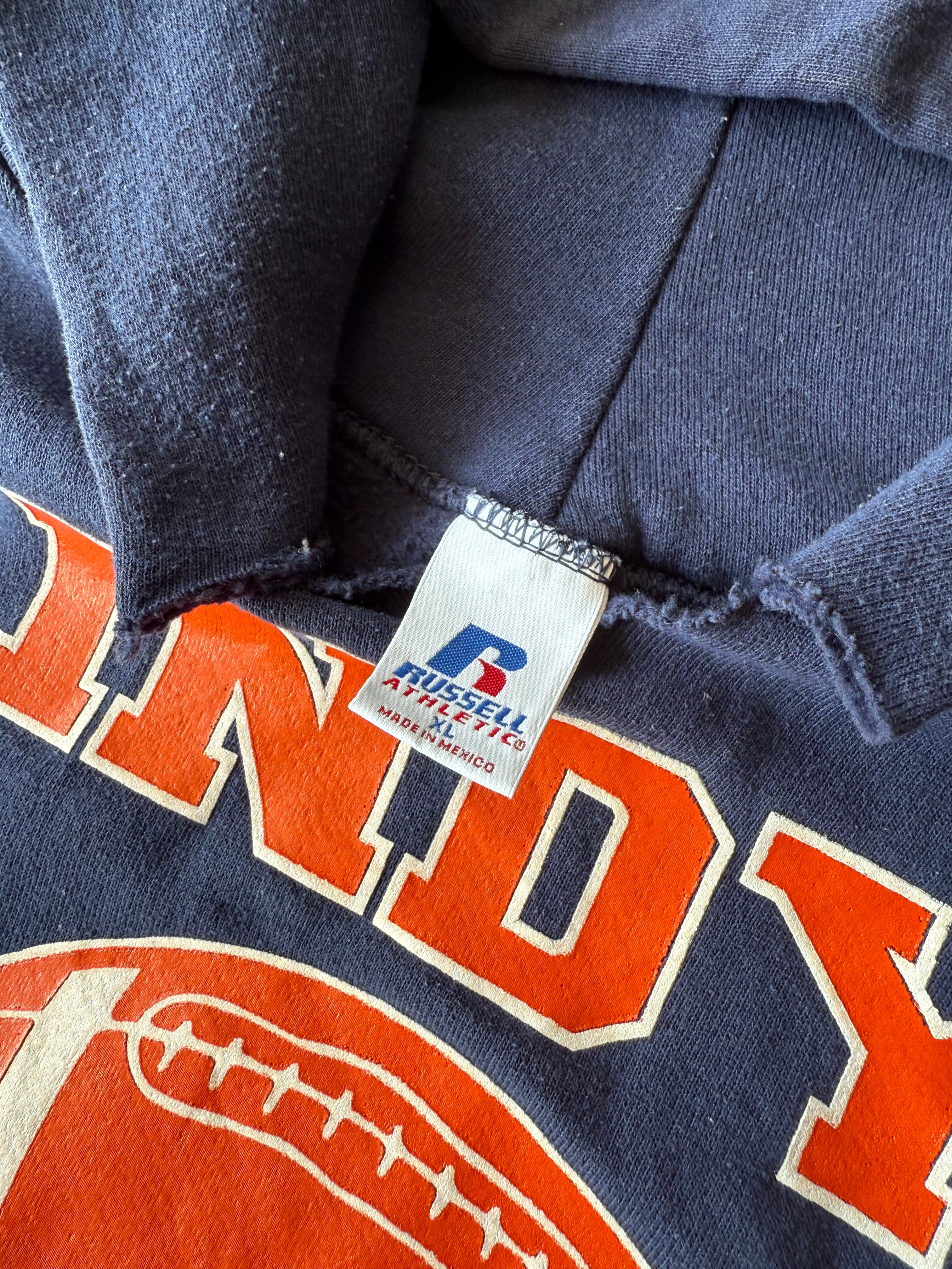 Vintage Russell Athletic Indy Football Navy Blue Hoodie - XL
