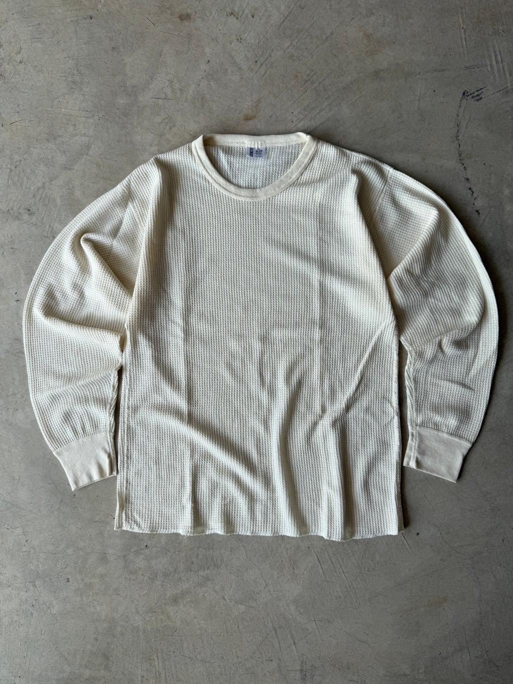 Vintage Hanes White Thermal Long Sleeve - XL