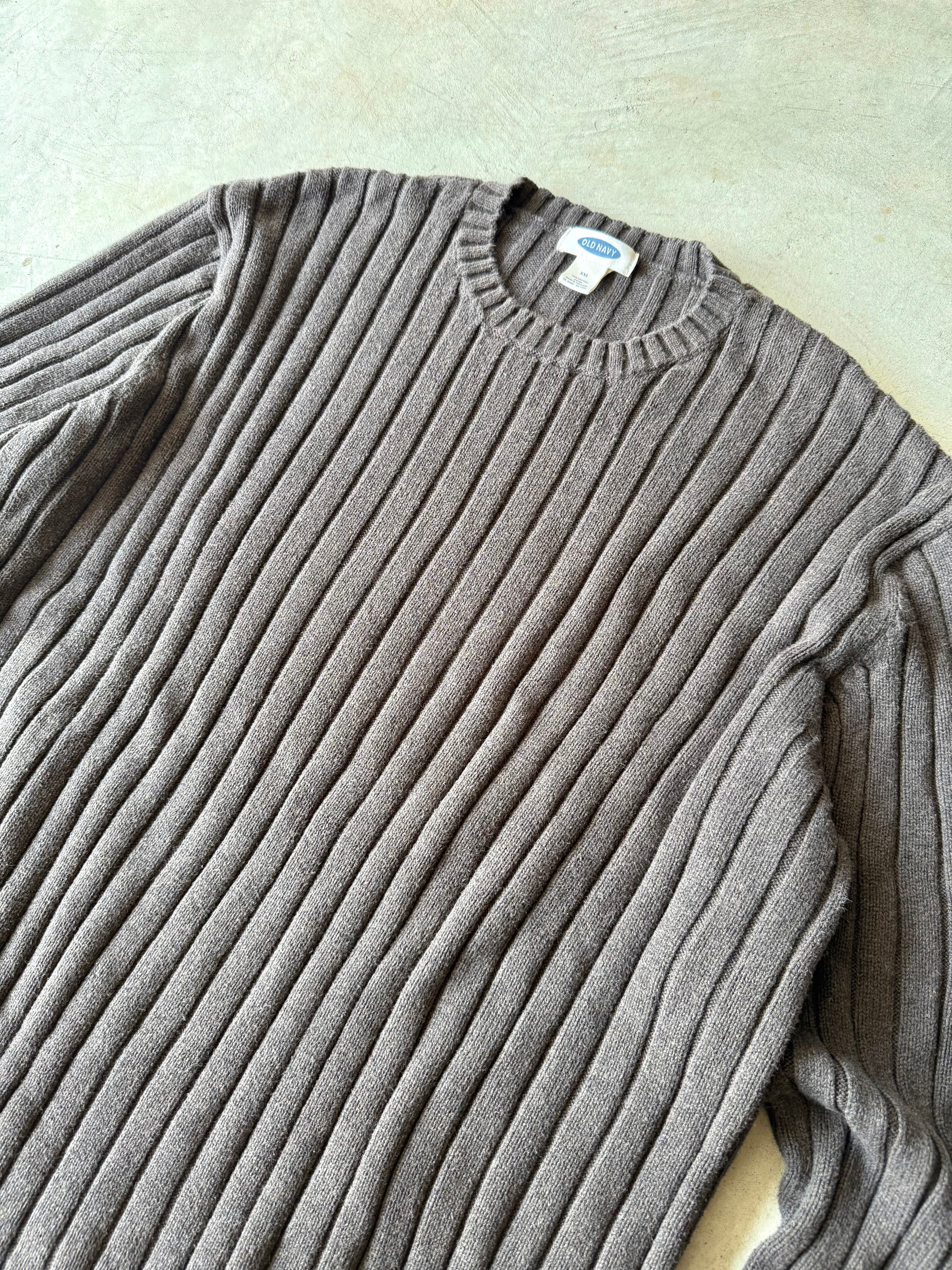 Vintage Old Navy Brown Striped Sweater - XXL