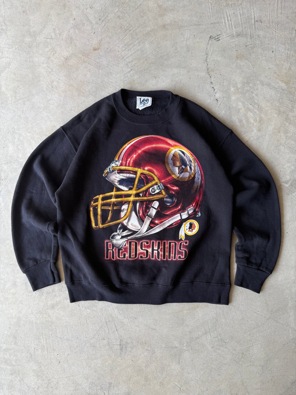 Vintage NFL Redskins Black Crewneck - L