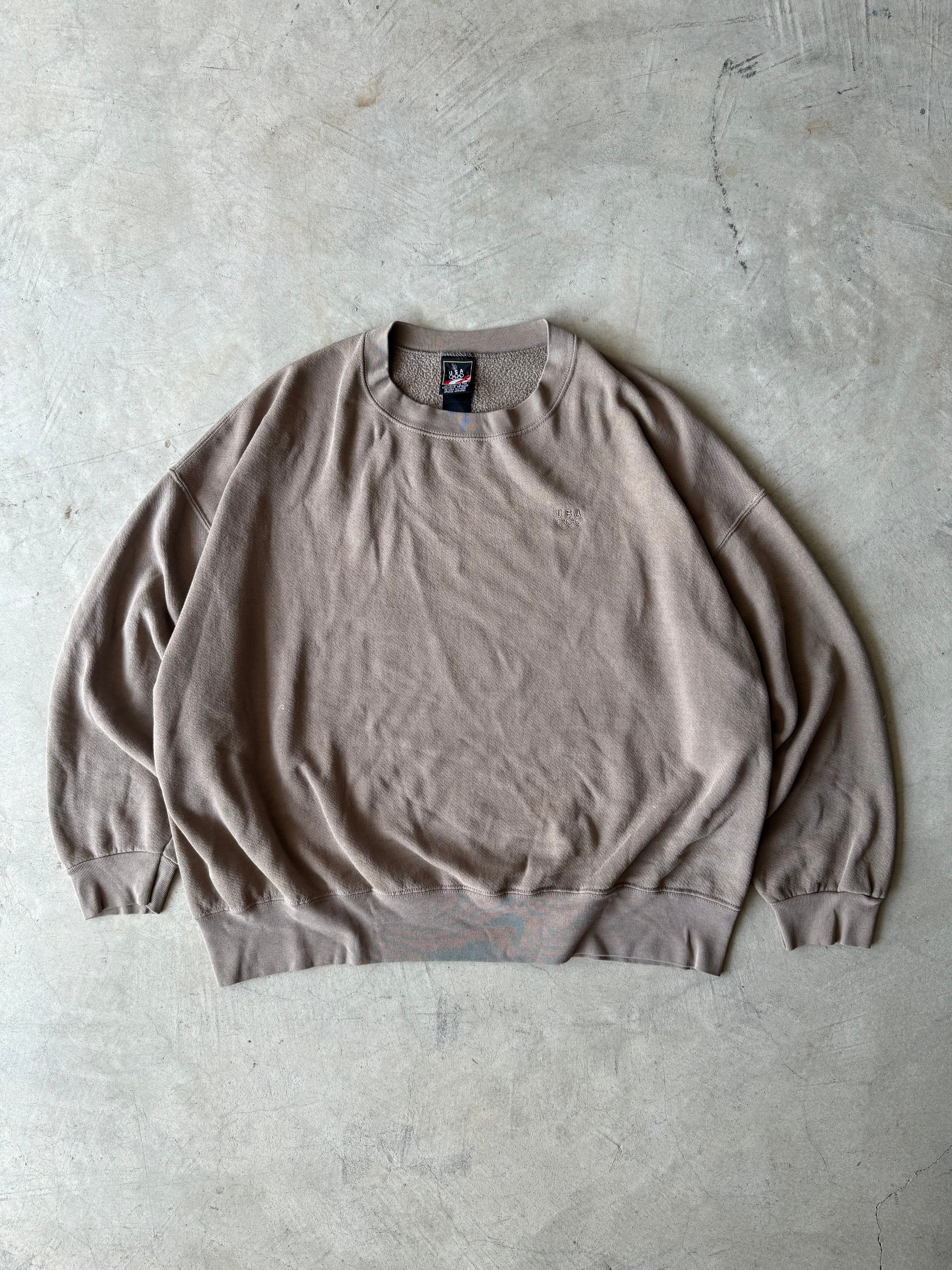 Vintage Light Brown Olympic Crewneck - XL