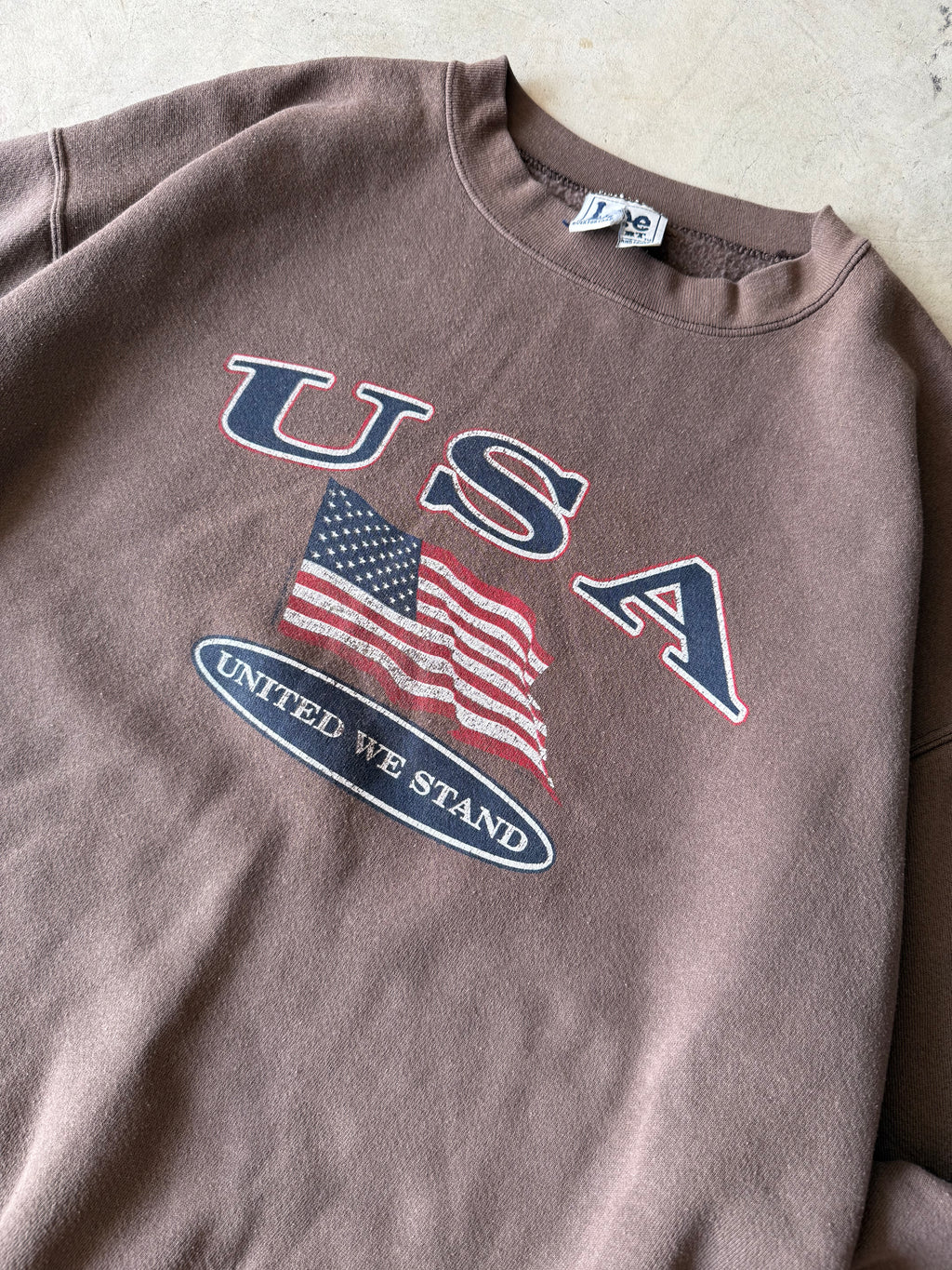 Vintage Brown U.S.A Crewneck - XL