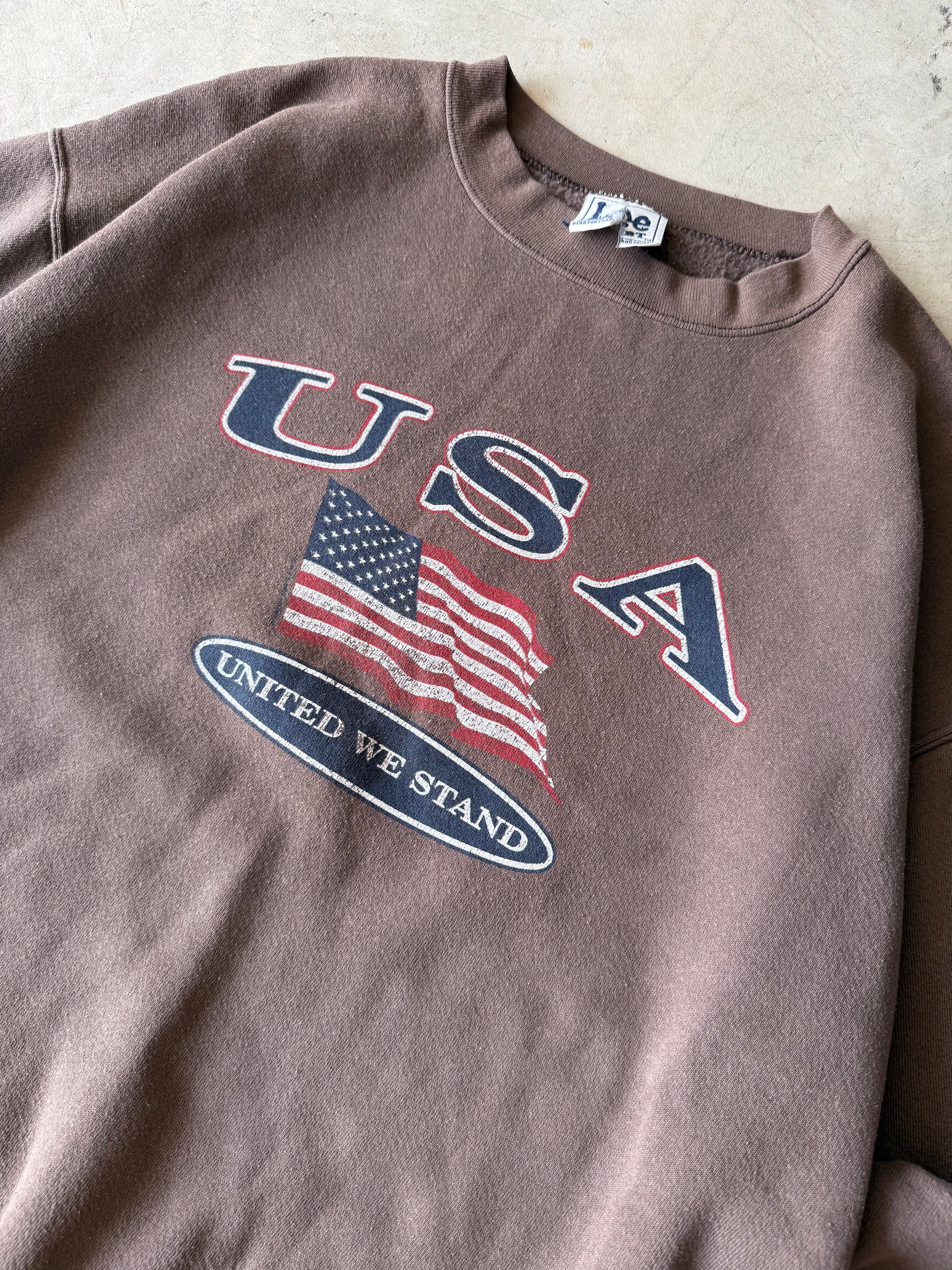 Vintage Brown U.S.A Crewneck - XL