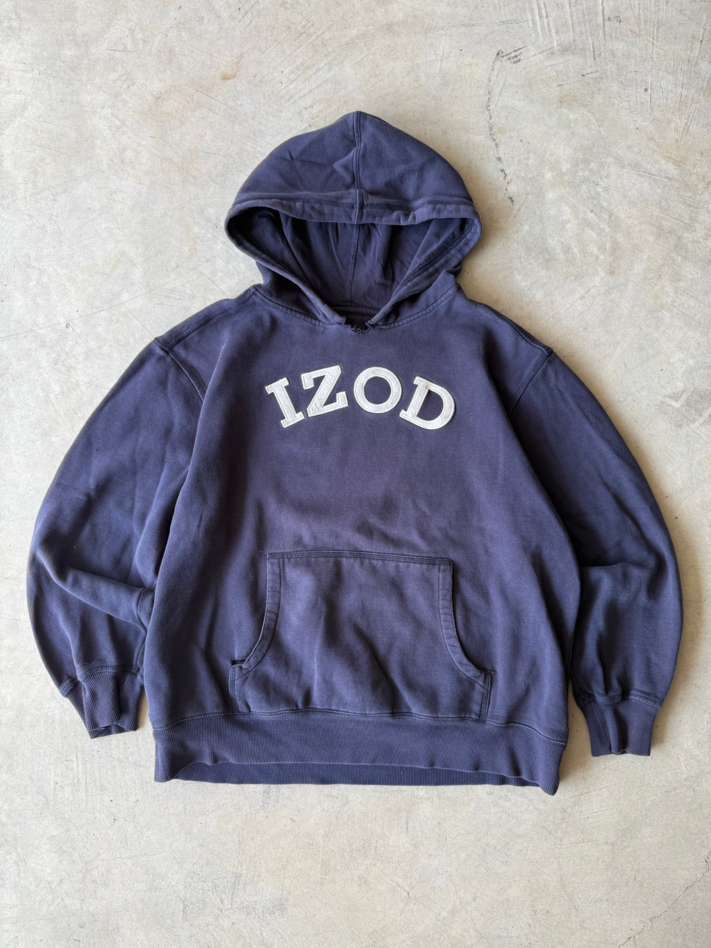 Vintage Navy Blue Izod Hoodie - XL