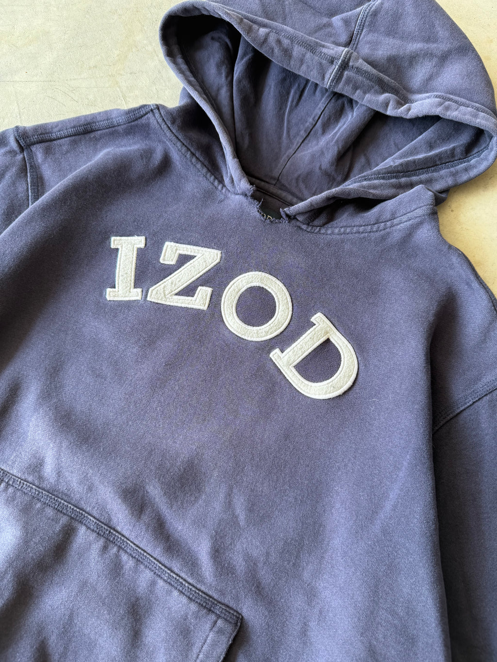 Vintage Navy Blue Izod Hoodie - XL