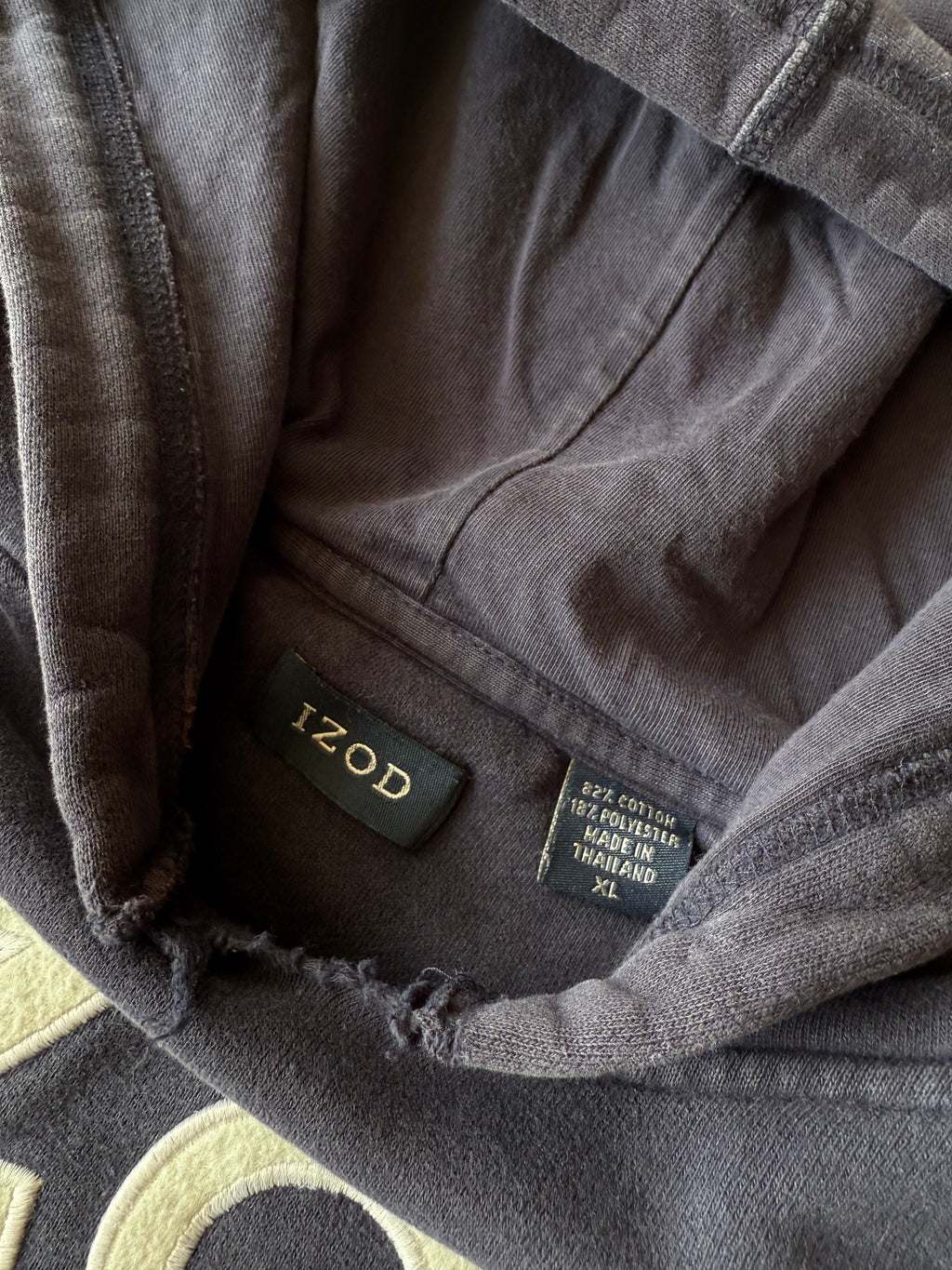 Vintage Navy Blue Izod Hoodie - XL