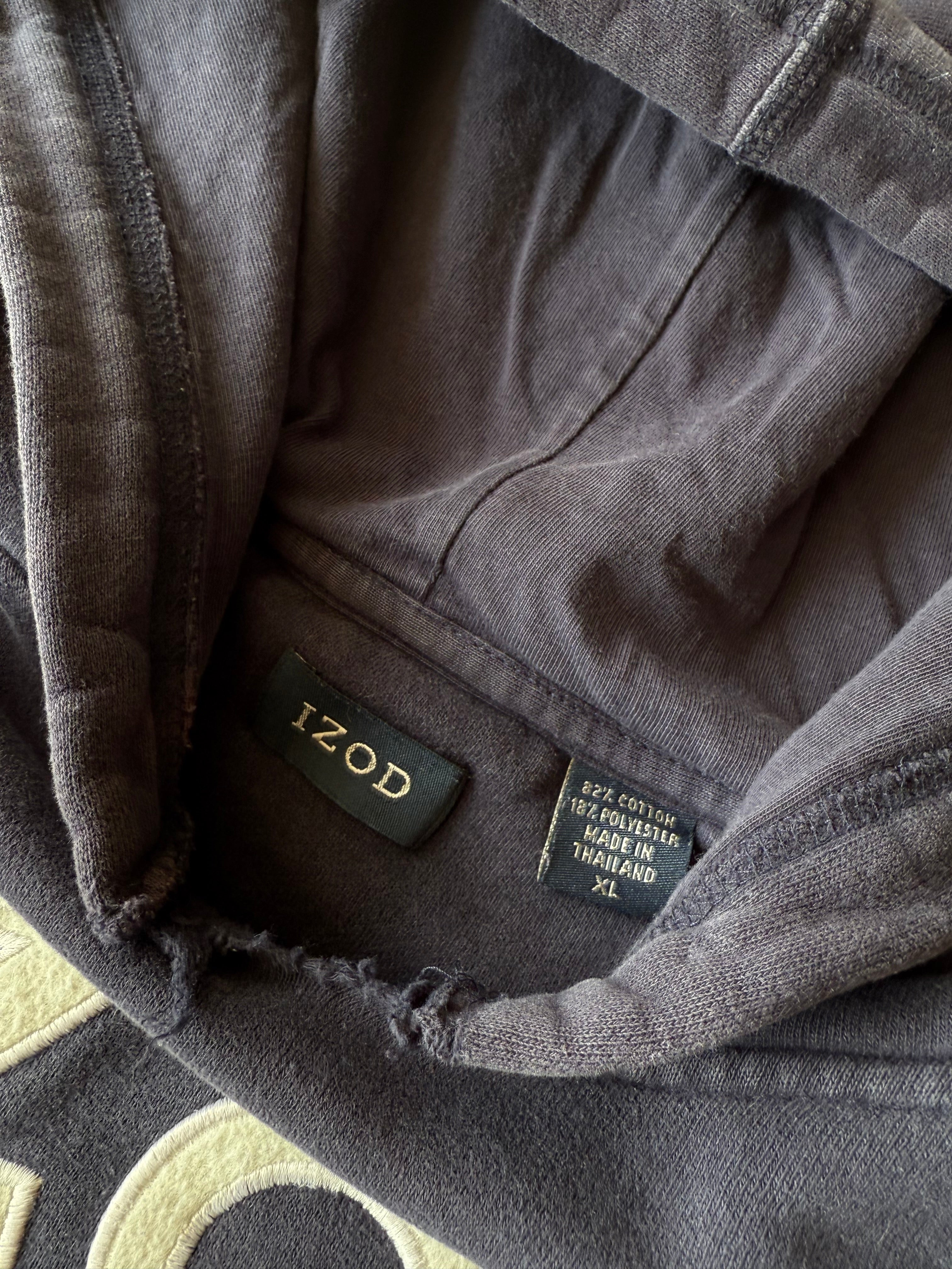 Vintage Navy Blue Izod Hoodie - XL